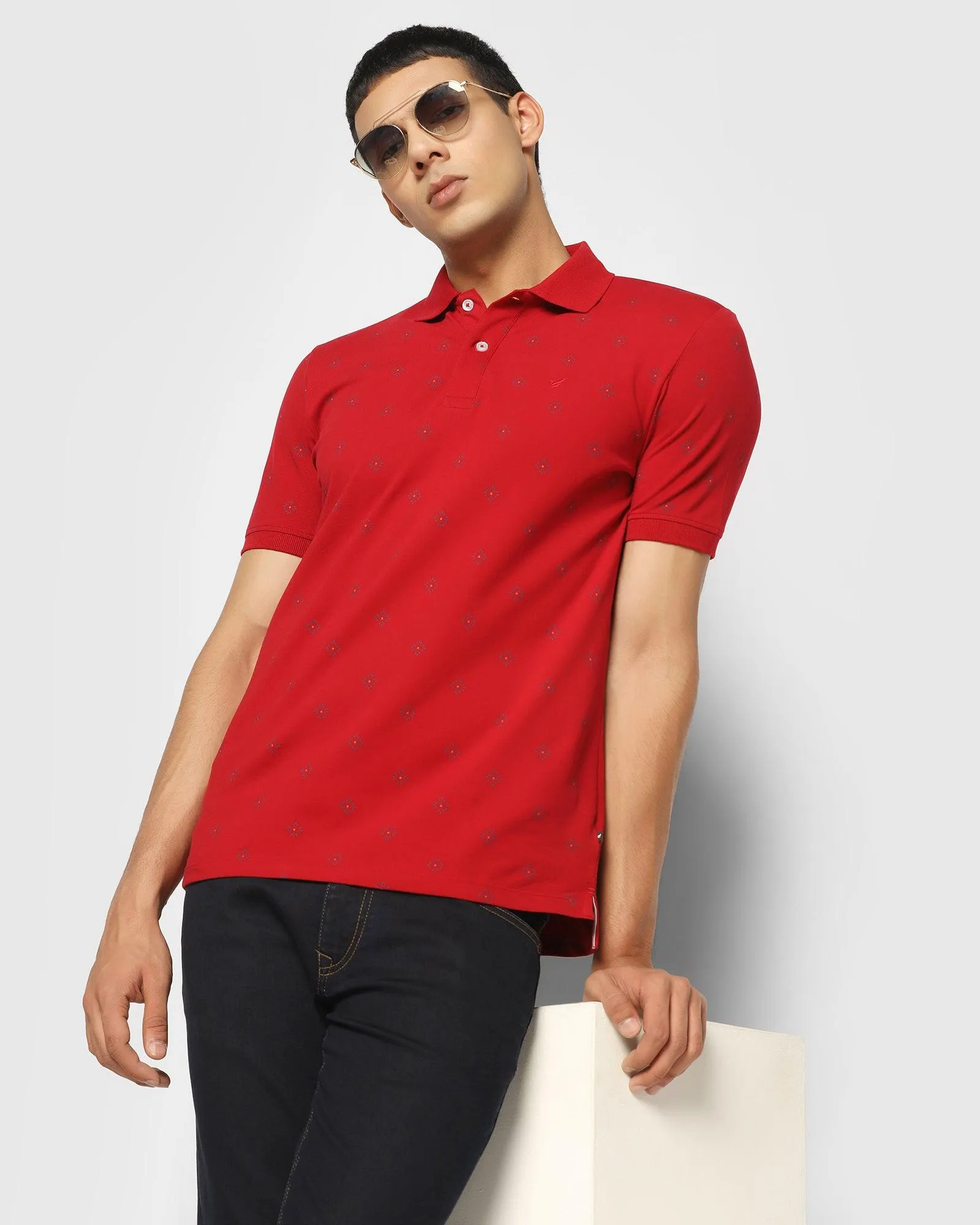 Polo Red Printed T-Shirt - Jervin