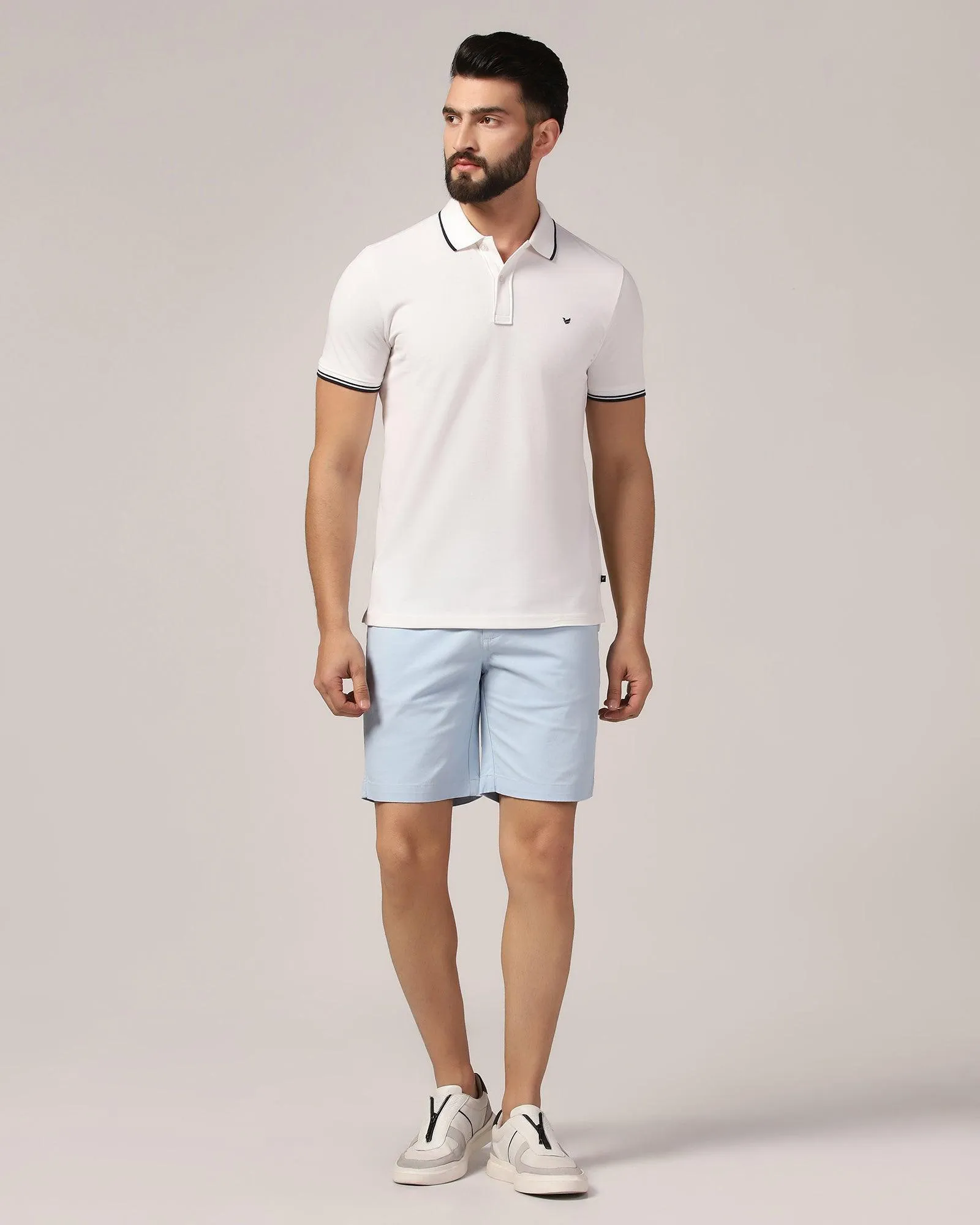 Polo White Solid T-Shirt - Posh