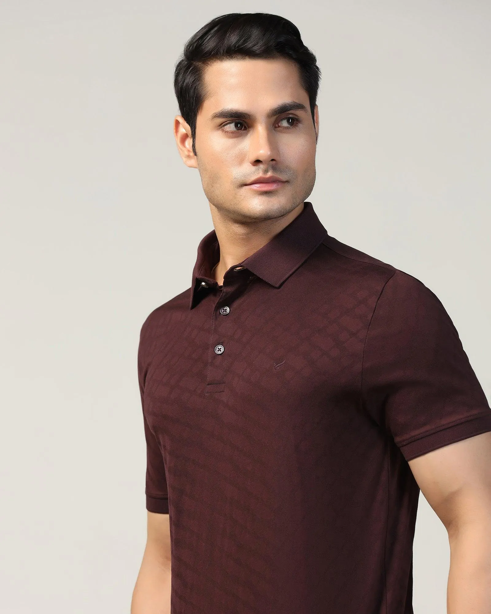 Polo Wine Structure T-Shirt - Hydra