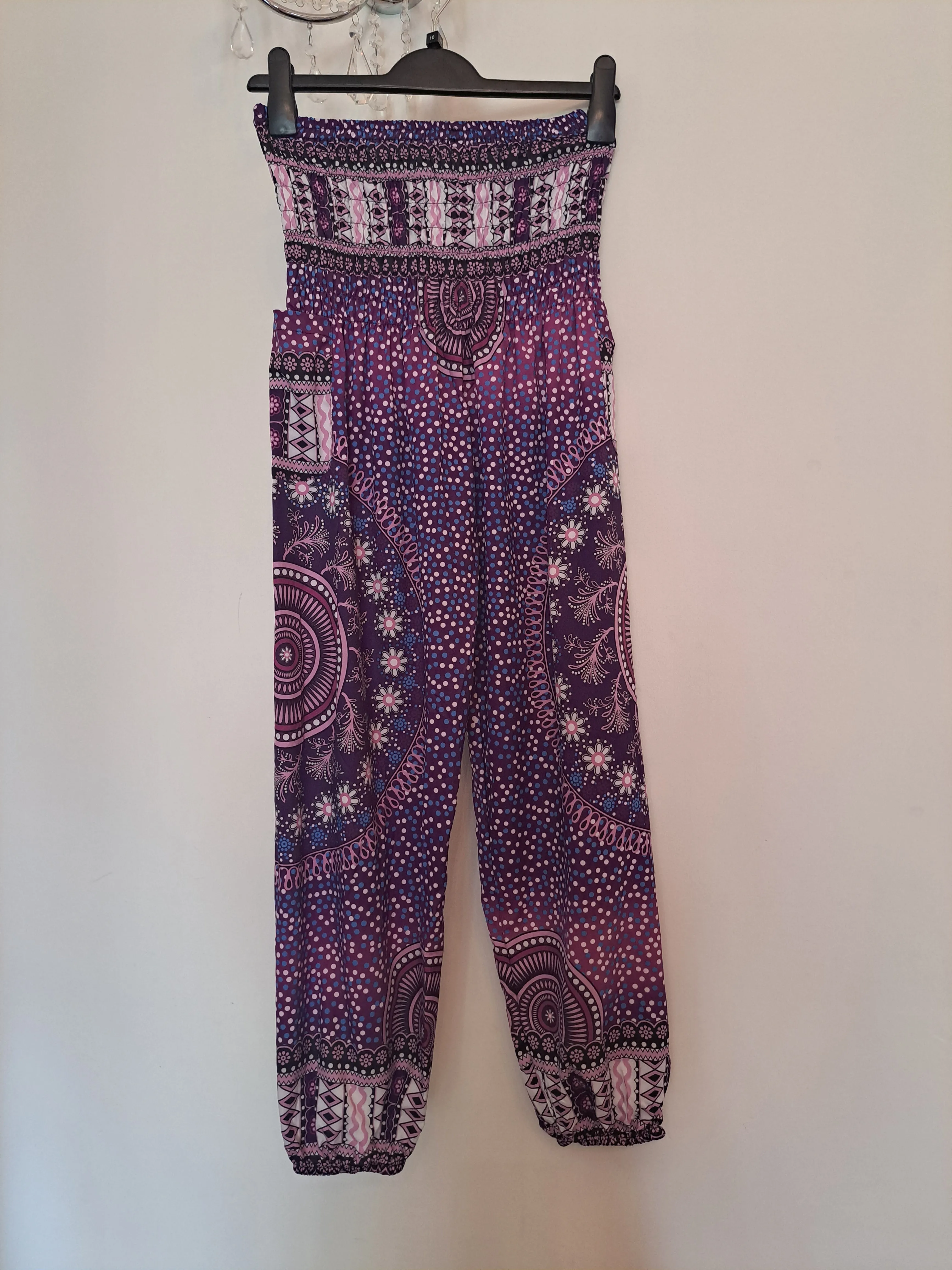 Purple Mandala Print Trousers