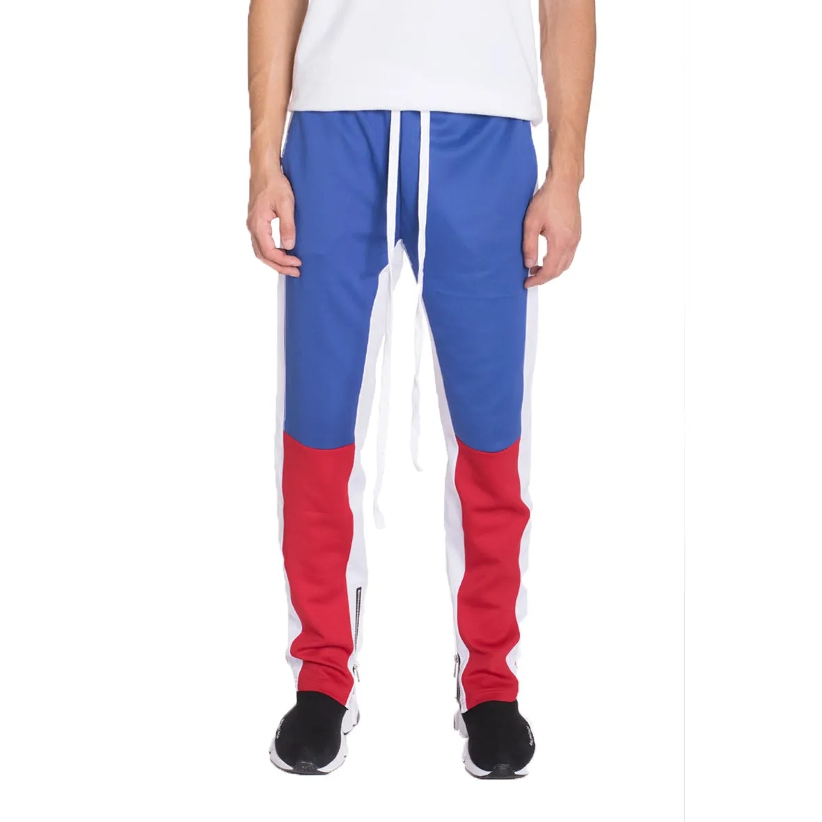 Red & Royal Blue Slim Fit Track Pants