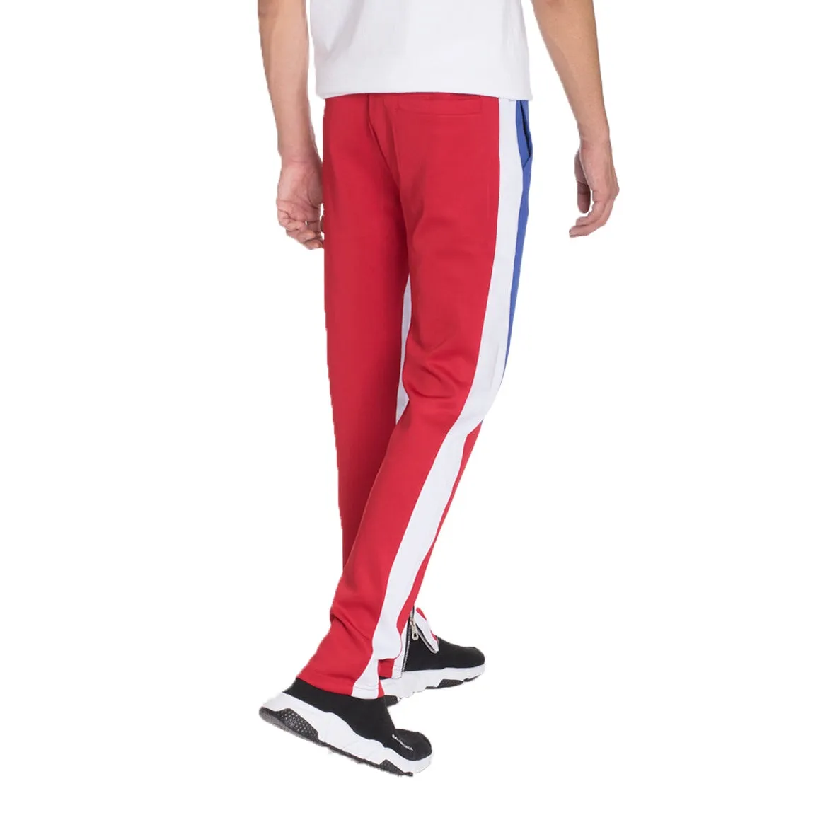 Red & Royal Blue Slim Fit Track Pants