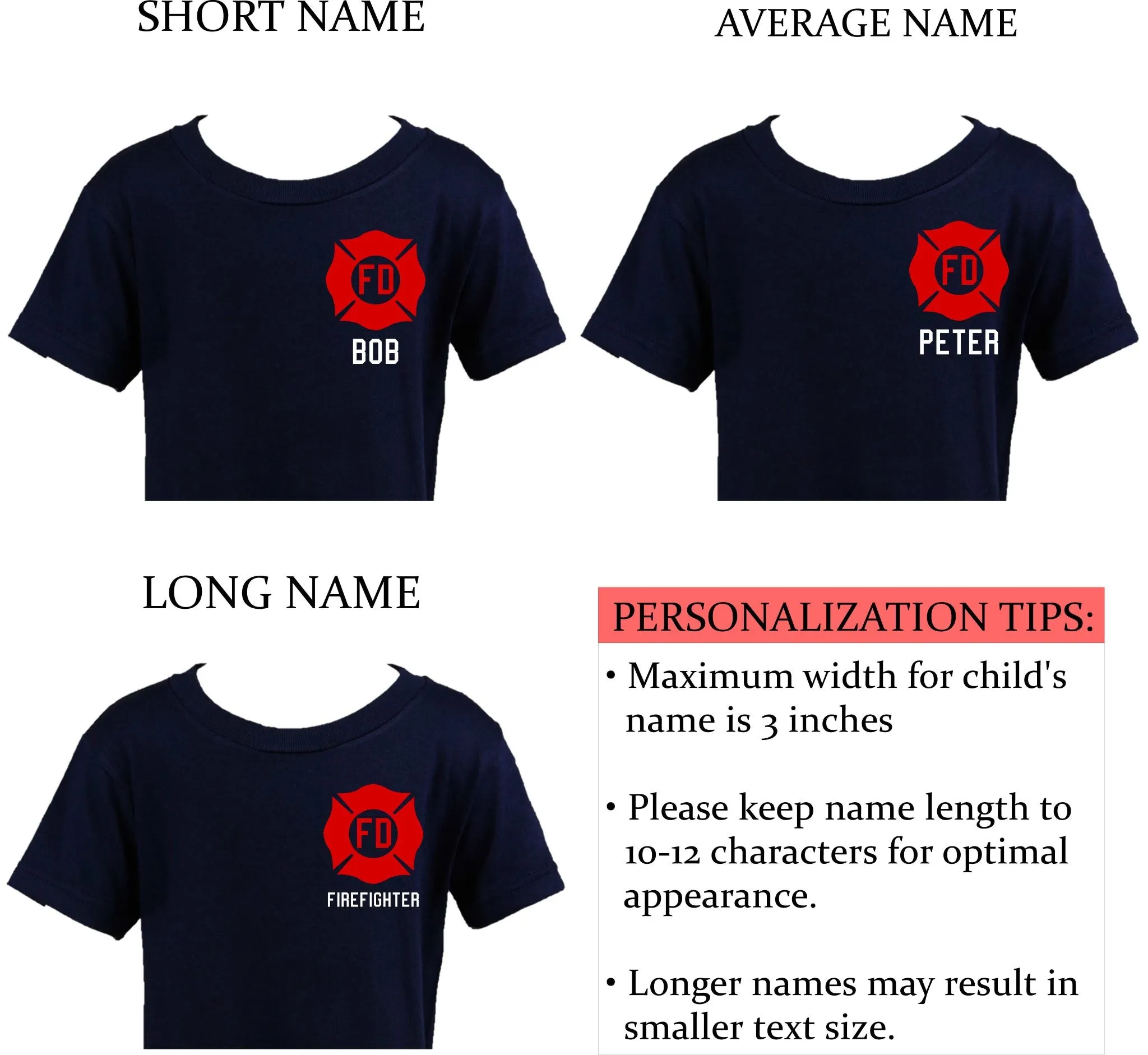 RED MALTESE CROSS Firefighter Personalized TAN 2PC Toddler Outfit