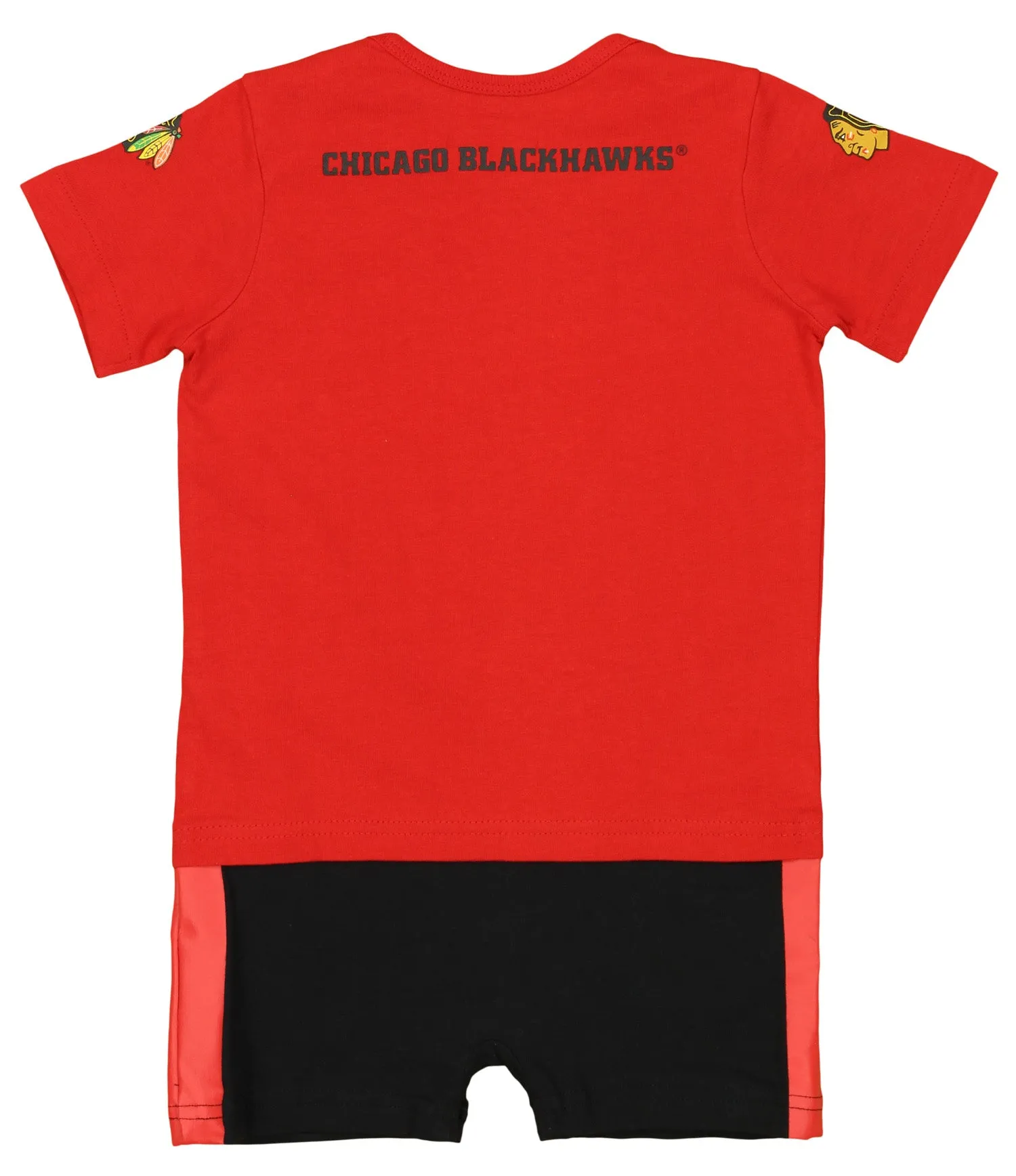 Reebok Chicago Blackhawks NHL Baby Boys Infant Fan Jersey Romper, Red-Black, 24 Months