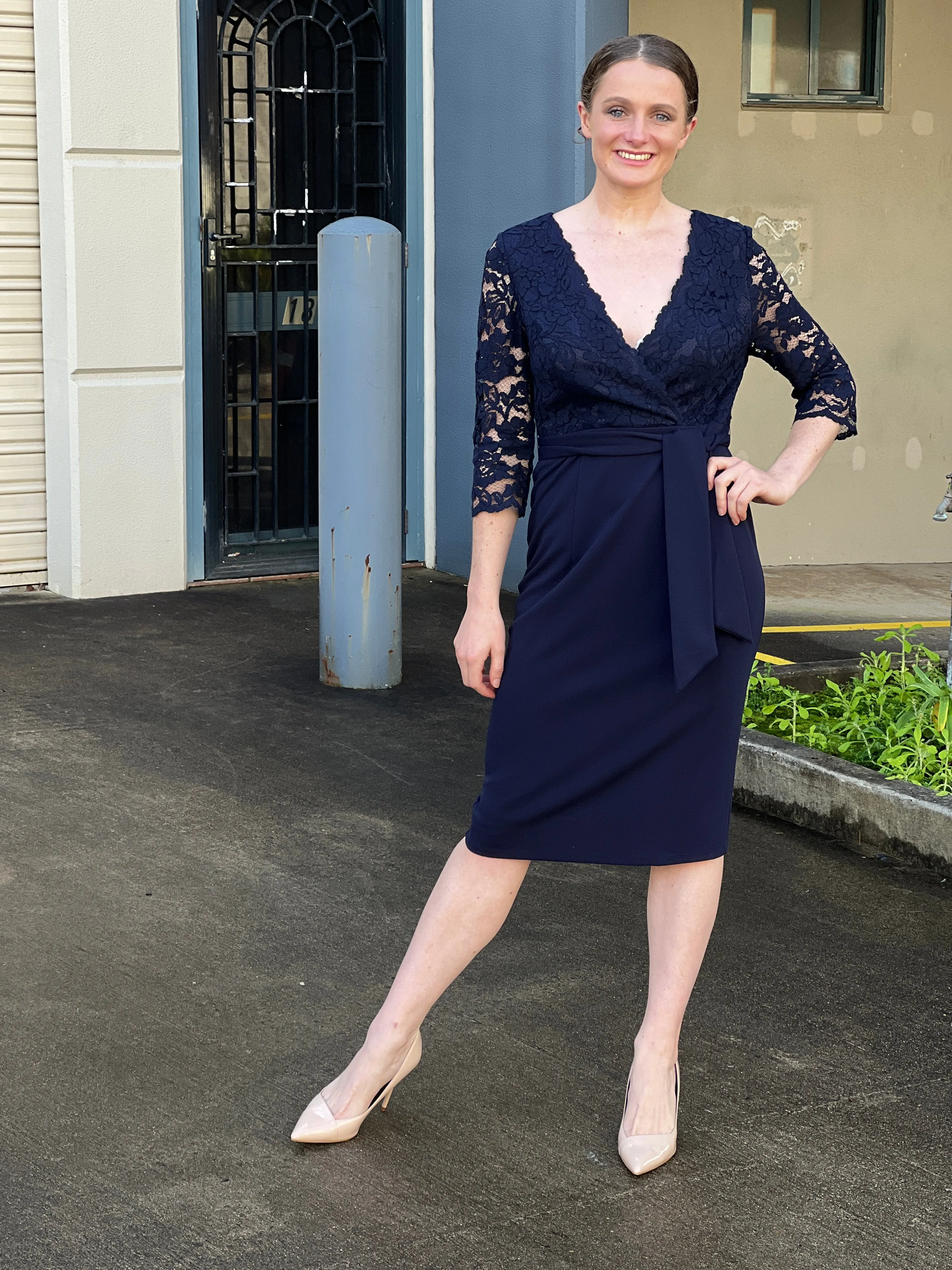 Regina Navy Evening Dress