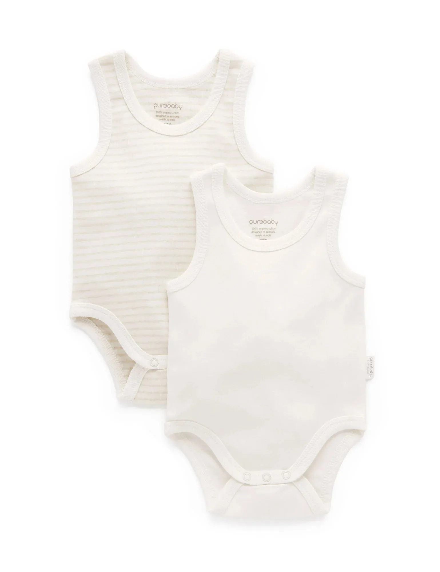 Rib Bodysuit 2 Pack Wheat