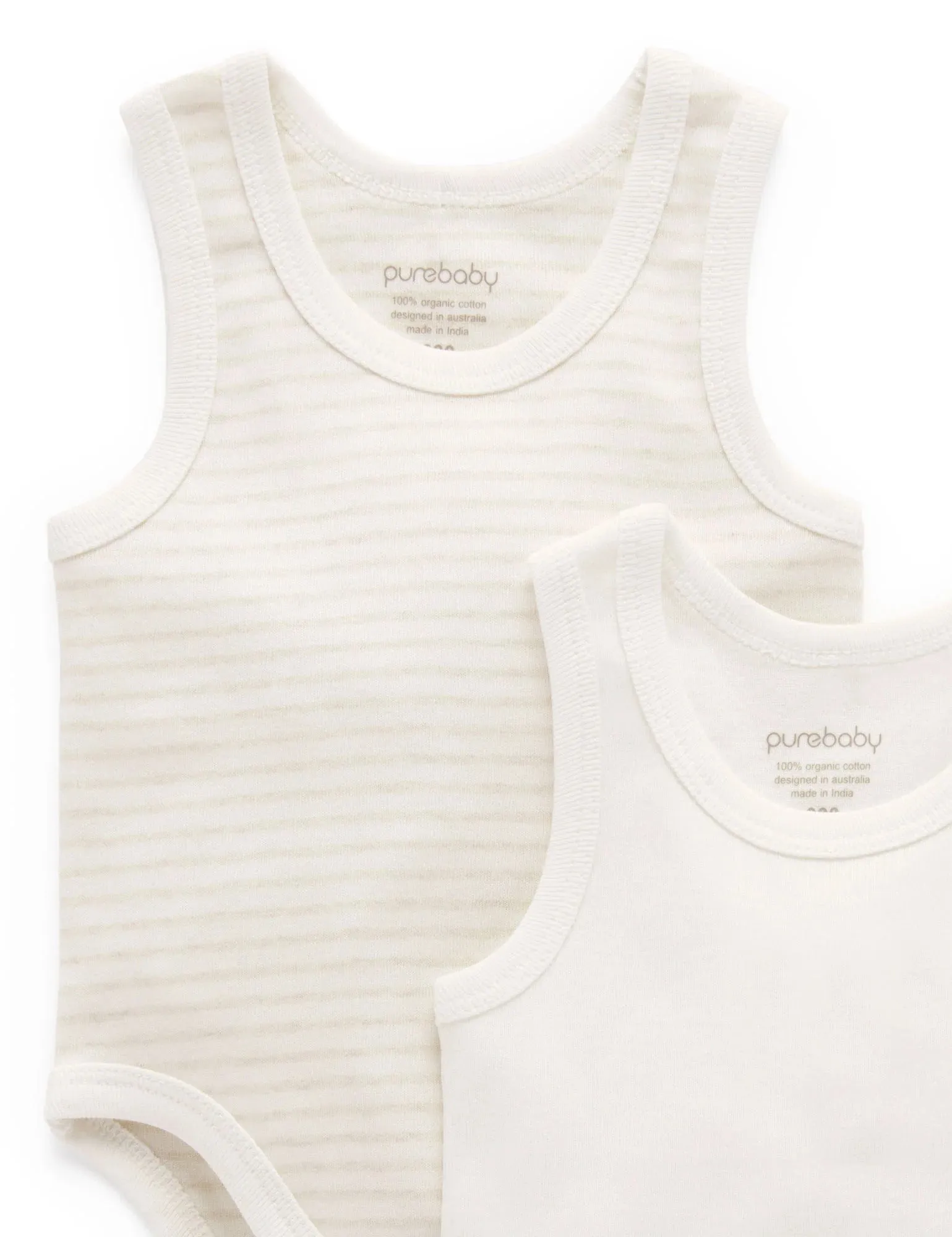 Rib Bodysuit 2 Pack Wheat