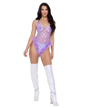 Roma Sheer Stars Romper - Rave & Festival Wear