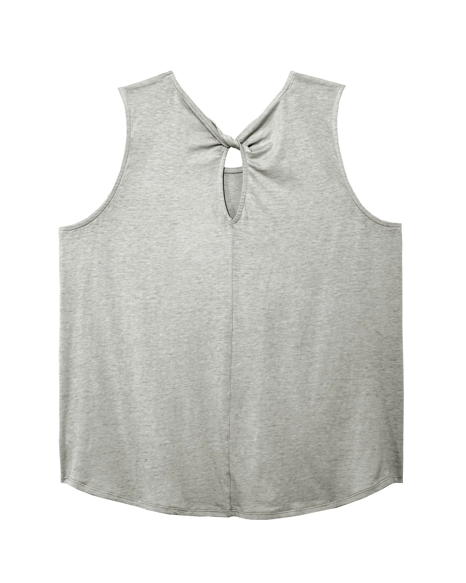 Rose Tank with Keyhole Back | Light Grey