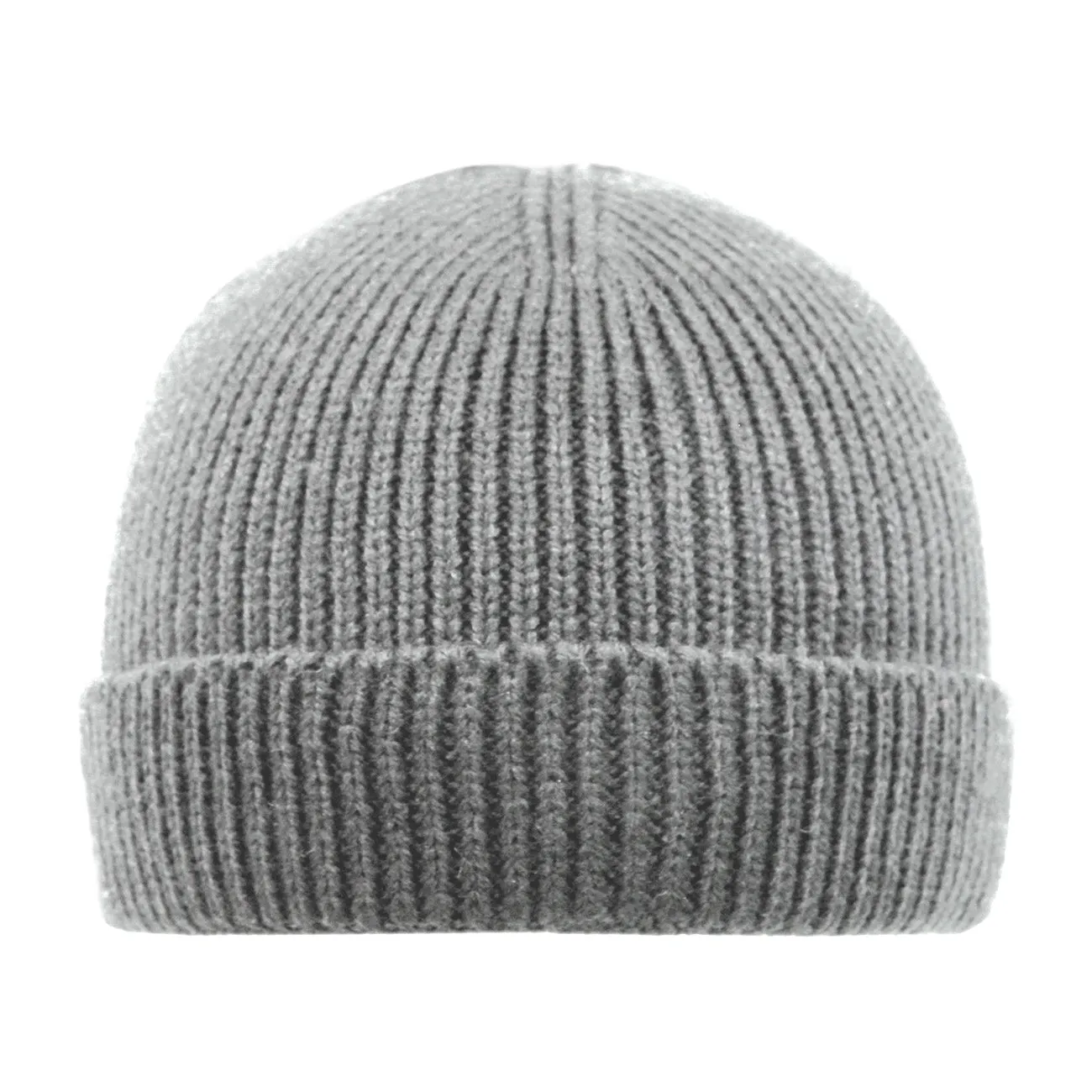 Short Skater Ribbed Knit Cuffed Beanie