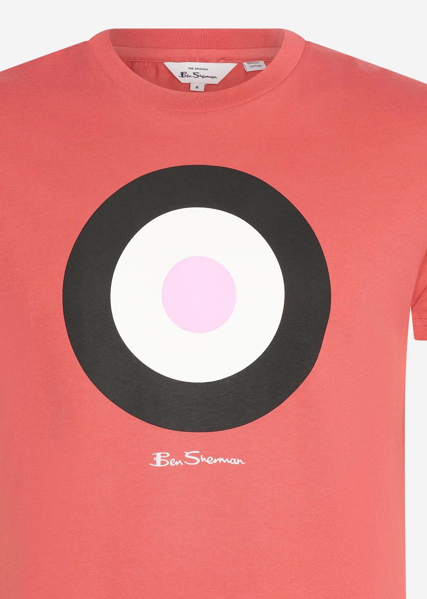 Signature target tee - raspberry