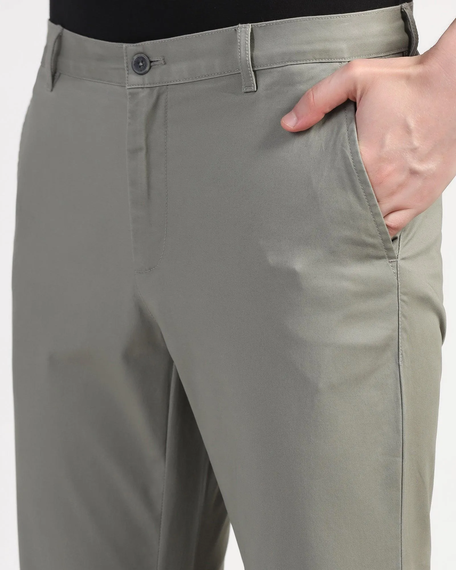 Slim Comfort B-95 Casual Olive Solid Khakis - Lab