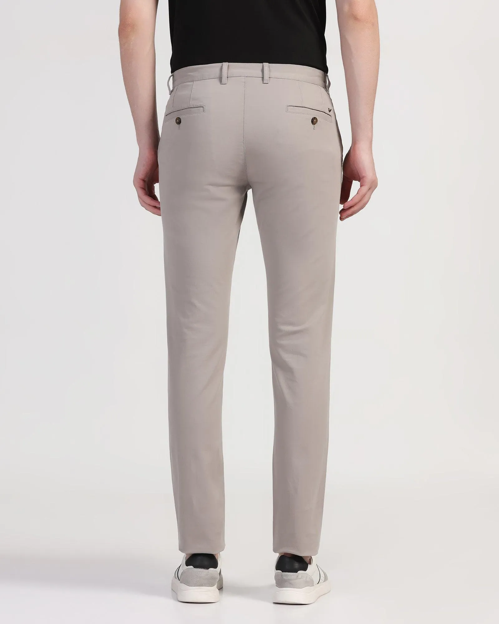 Slim Fit B-91 Casual Grey Solid Khakis - Lab