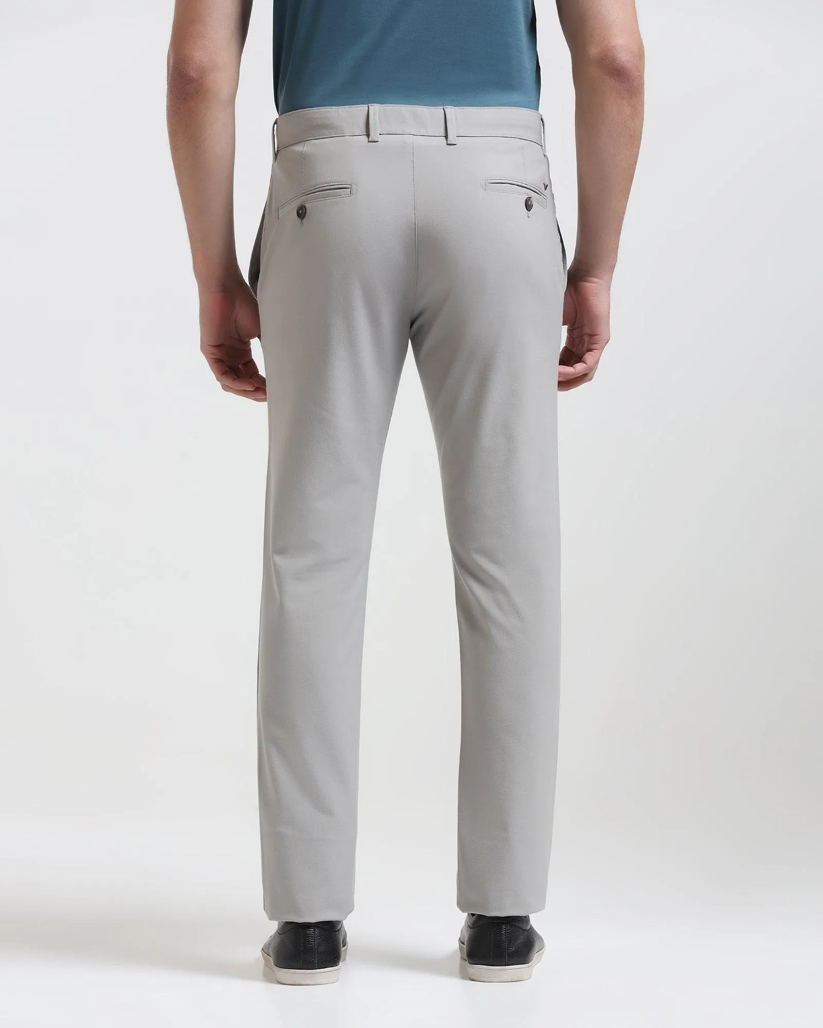 Slim Fit B-91 Casual Grey Solid Khakis - Tulip