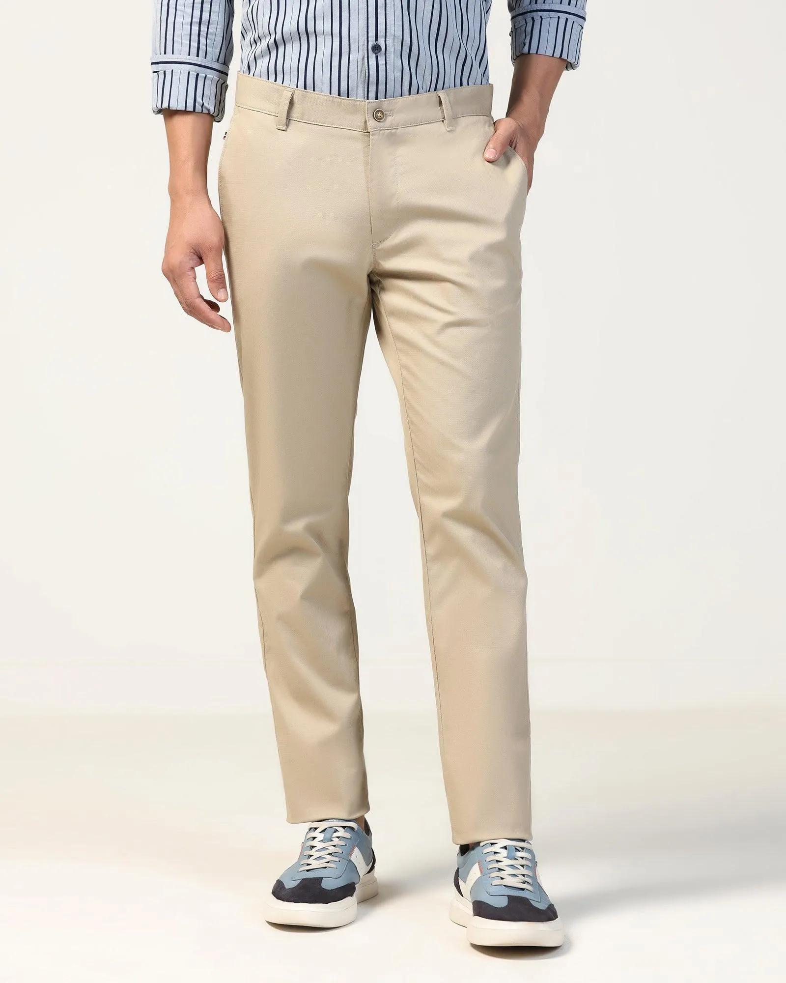 Slim Fit B-91 Casual Khaki Textured Khakis - Kart