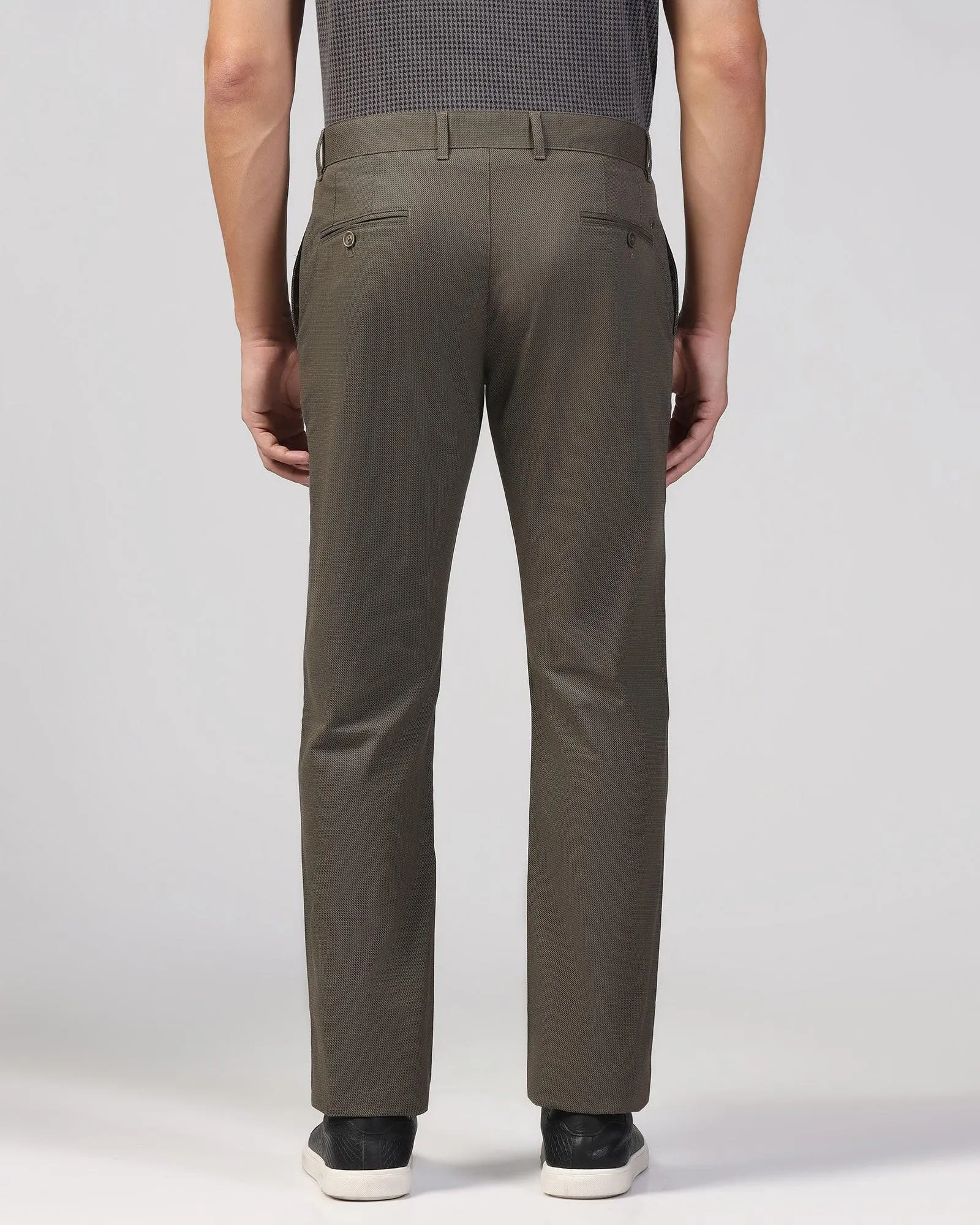 Slim Fit B-91 Casual Olive Printed Khakis - Bai