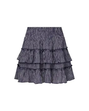 Smocked Ruffle Mini Skirt