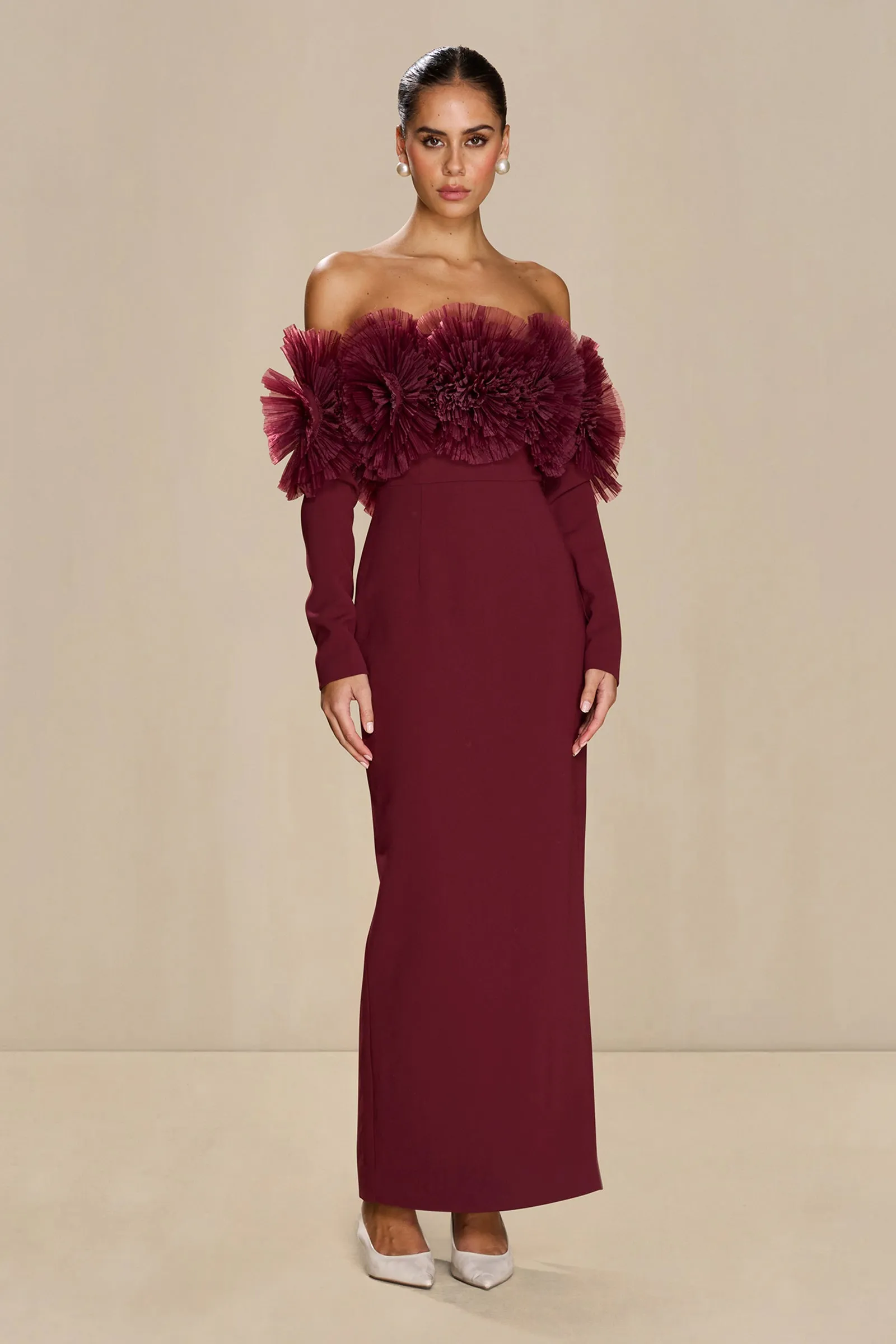 Sonya Siia Dress - Merlot