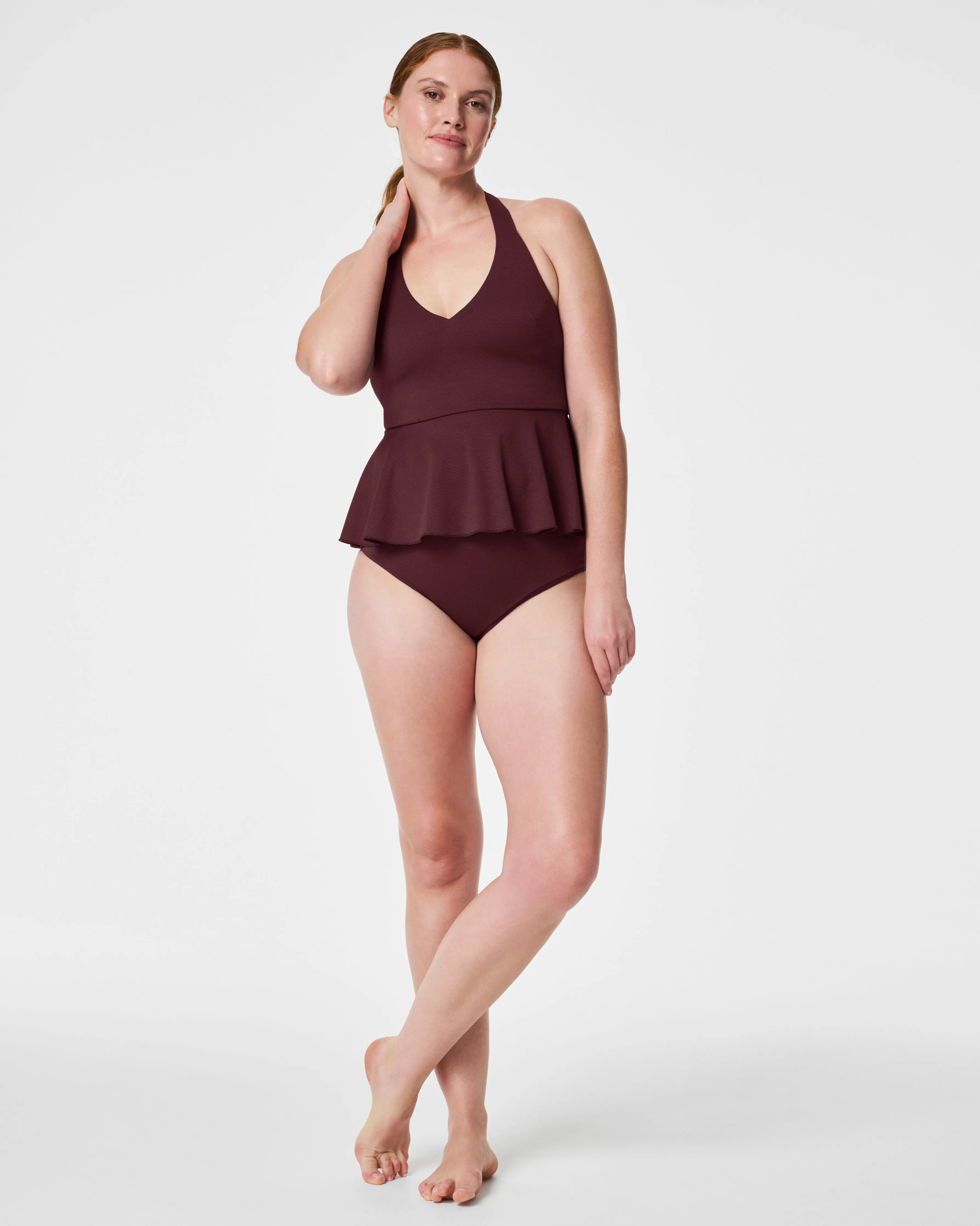 SPANXshape™ Swim Pique Halter Tankini