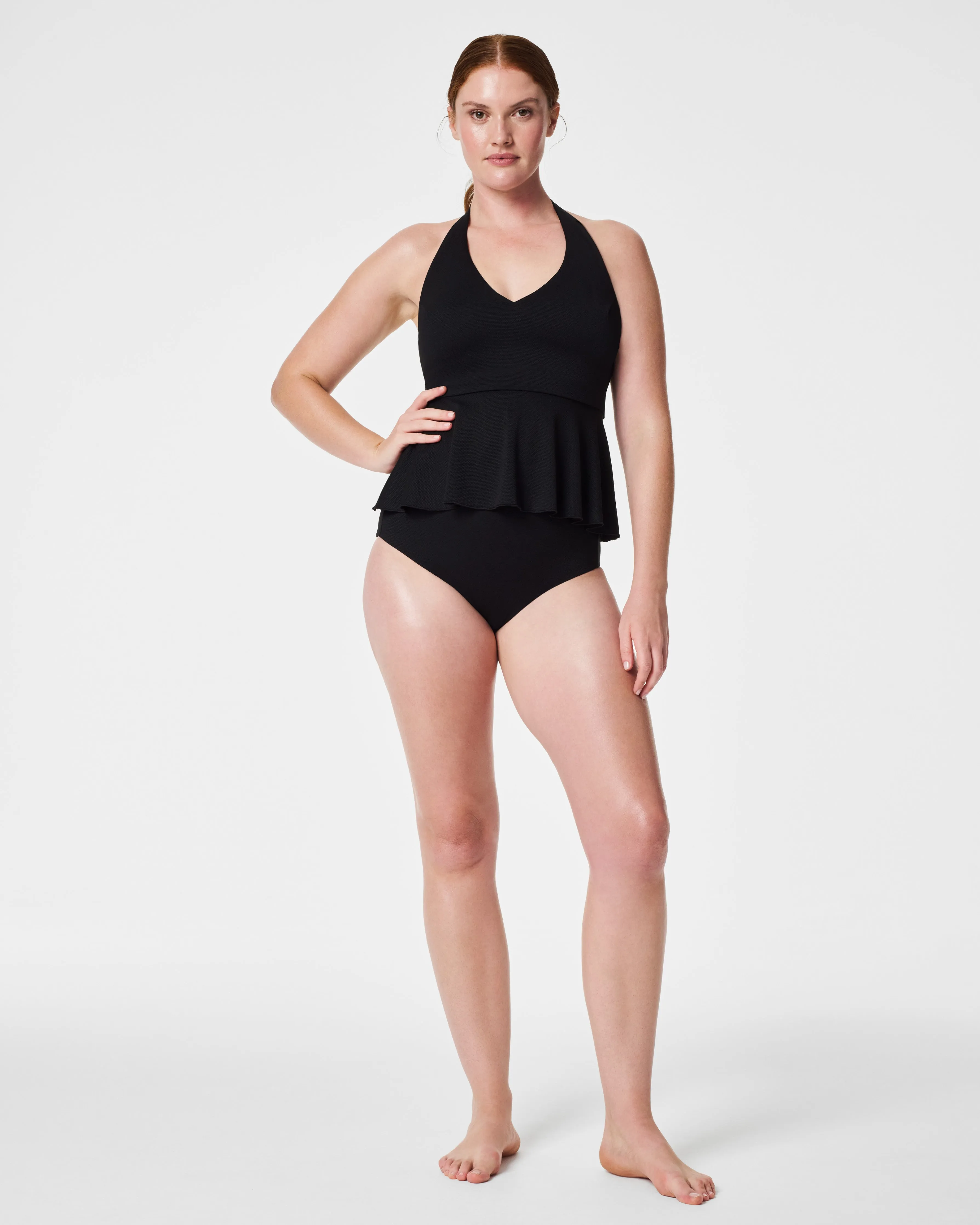 SPANXshape™ Swim Pique Halter Tankini