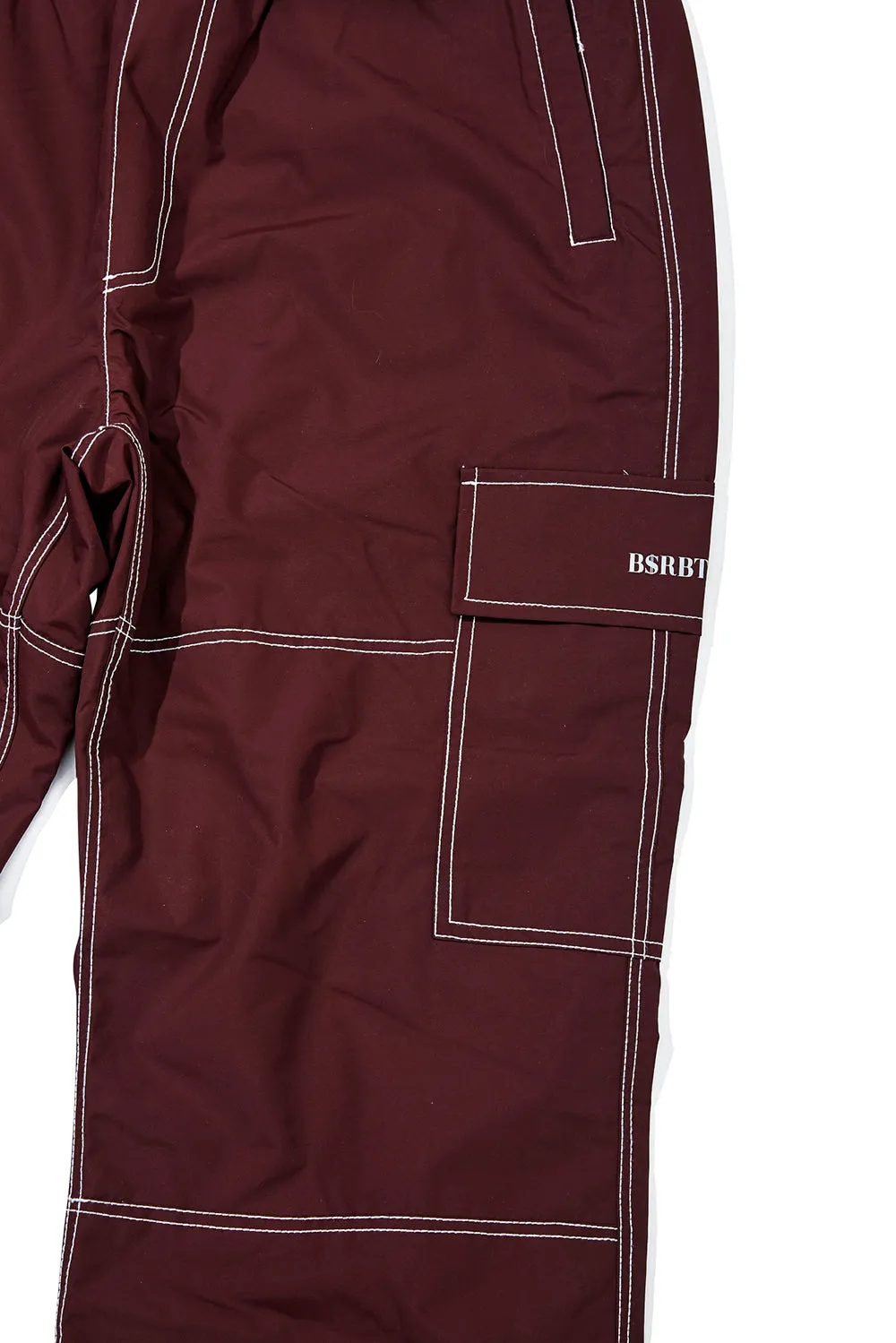 STITCH ONE POCKET TRACK PANTS BURGUNDY