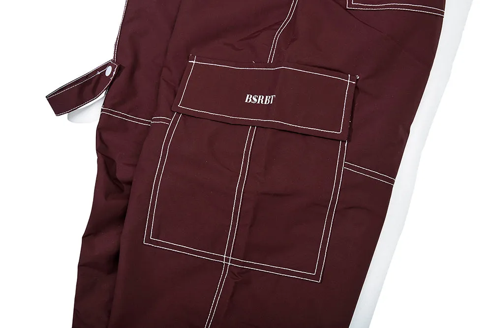 STITCH ONE POCKET TRACK PANTS BURGUNDY