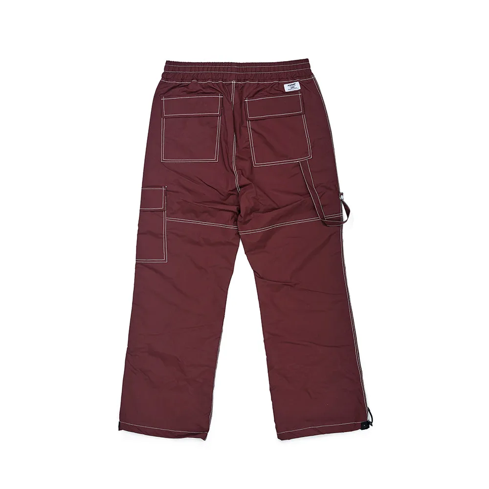 STITCH ONE POCKET TRACK PANTS BURGUNDY