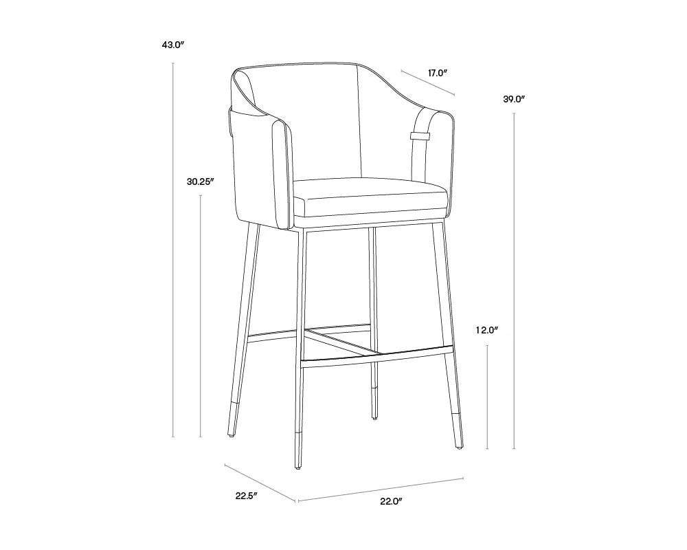 Sunpan Carter Barstool