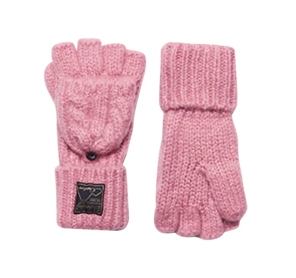 Superdry Women's Tweed Cable Gloves