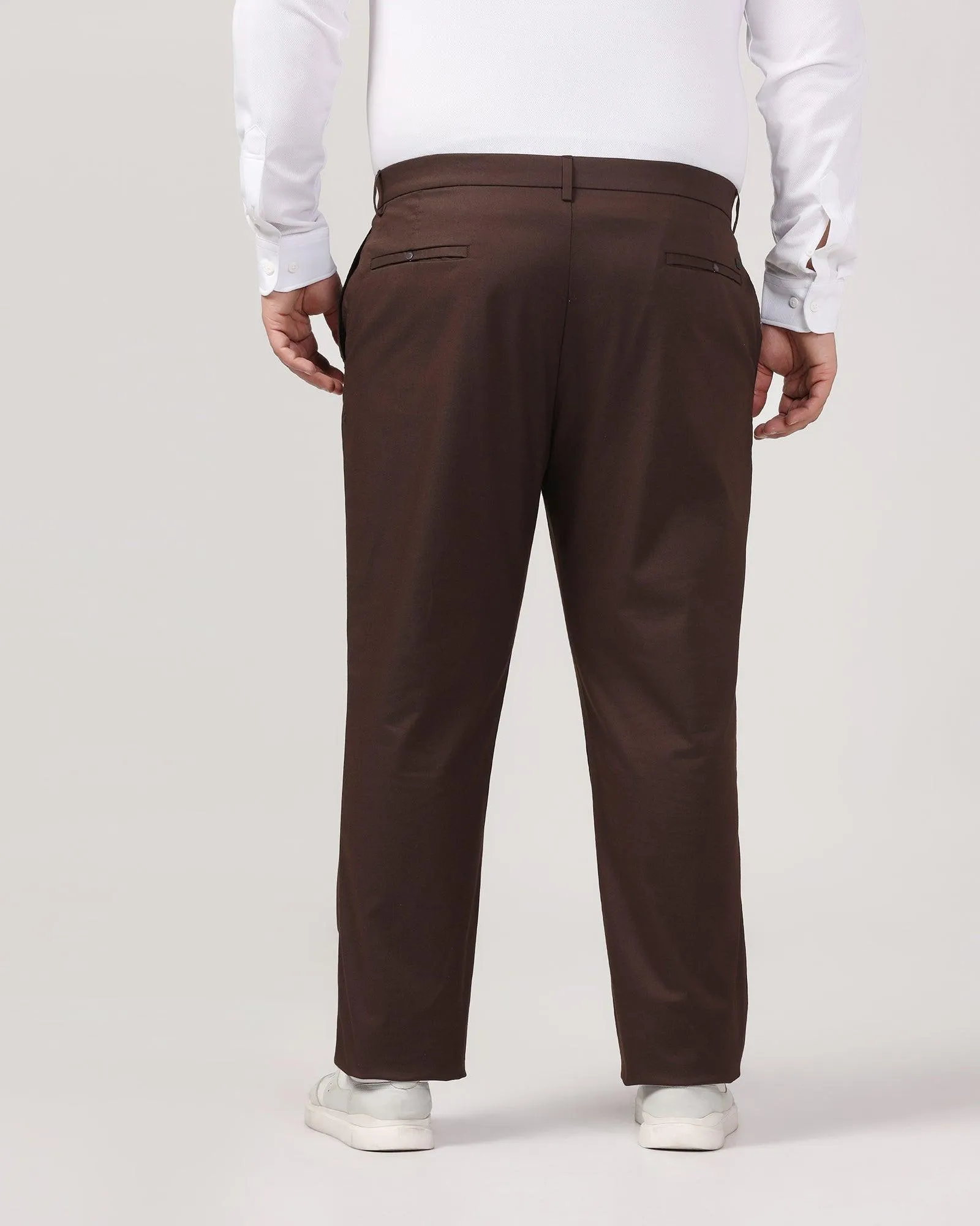 TechPro Slim Comfort B-95 Casual Brown Solid Khakis - Andros