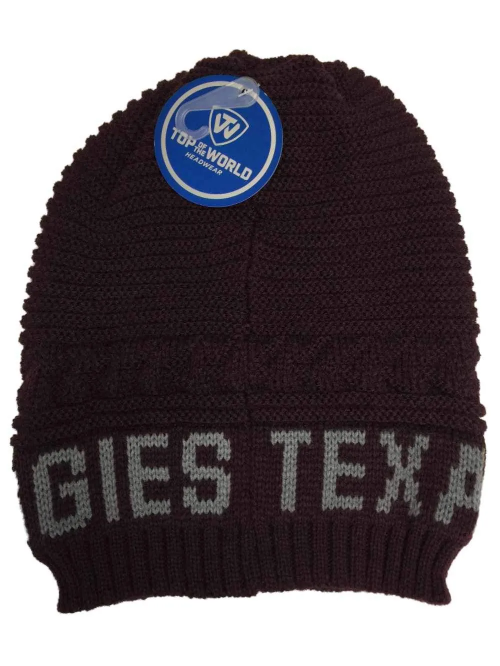 Texas A&M Aggies TOW Maroon Leisure Knit Slouchy Hipster Hanging Beanie Hat Cap