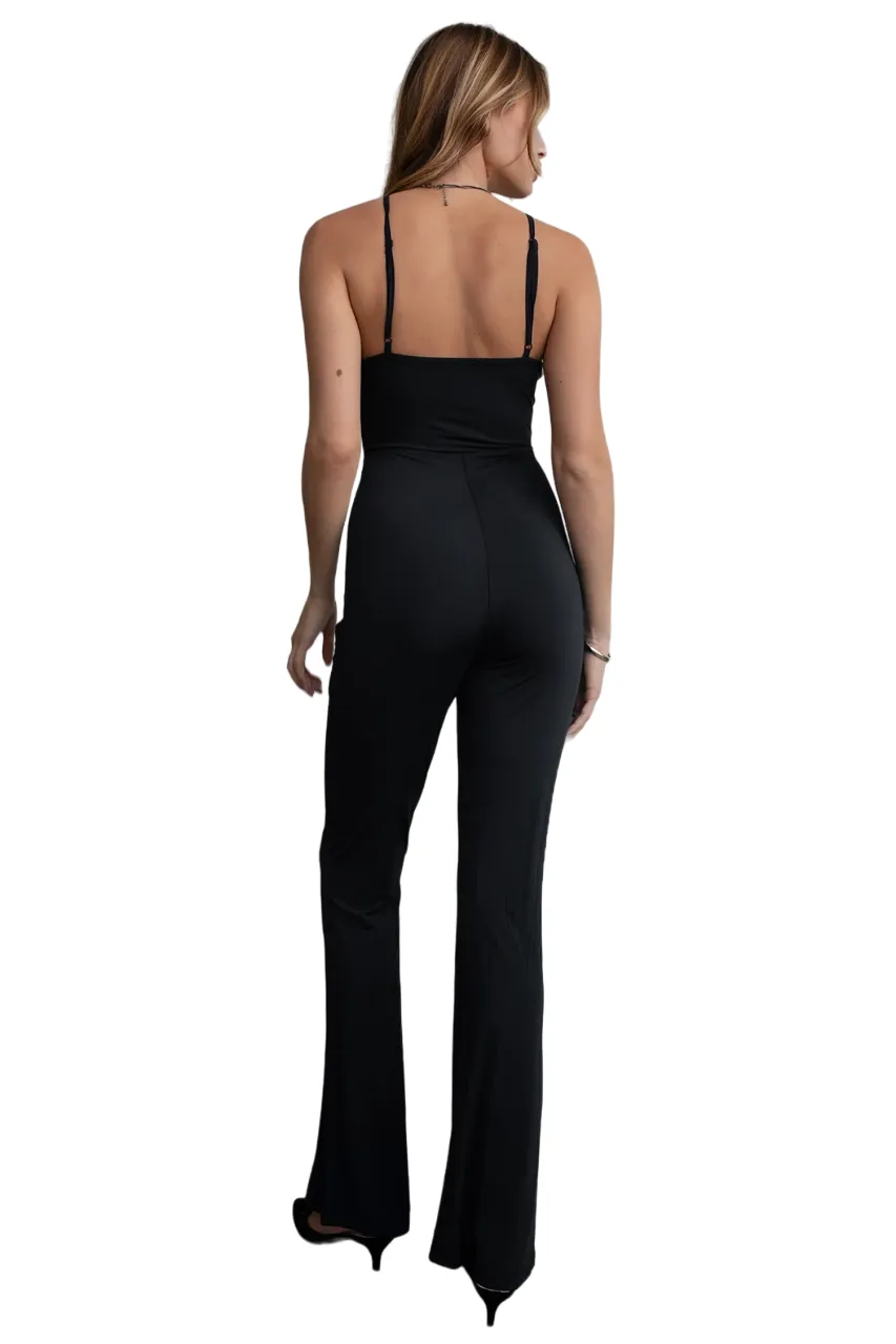 TIC TOC - "Perla" - Black Lightweight Jumpsuit