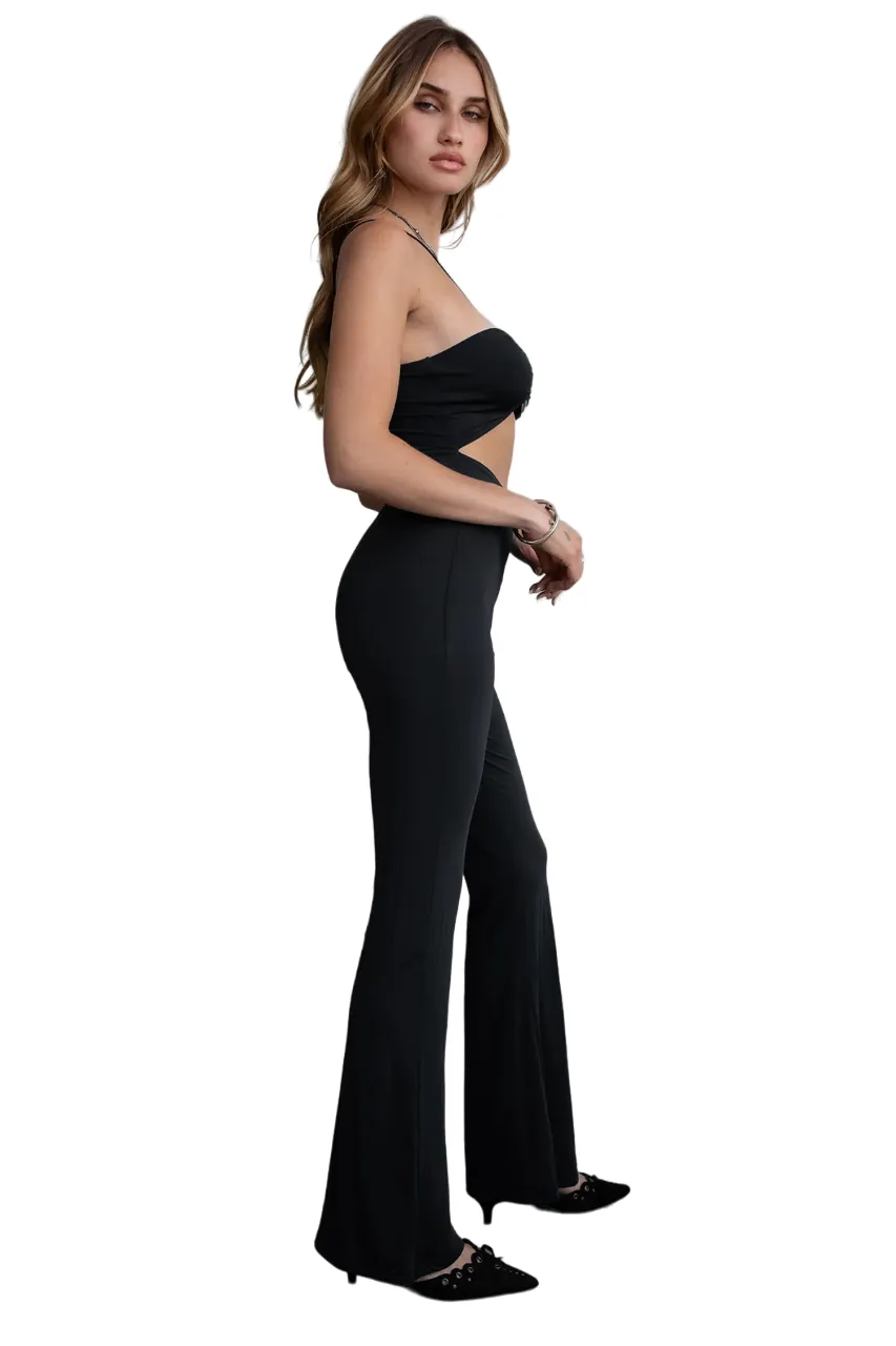 TIC TOC - "Perla" - Black Lightweight Jumpsuit