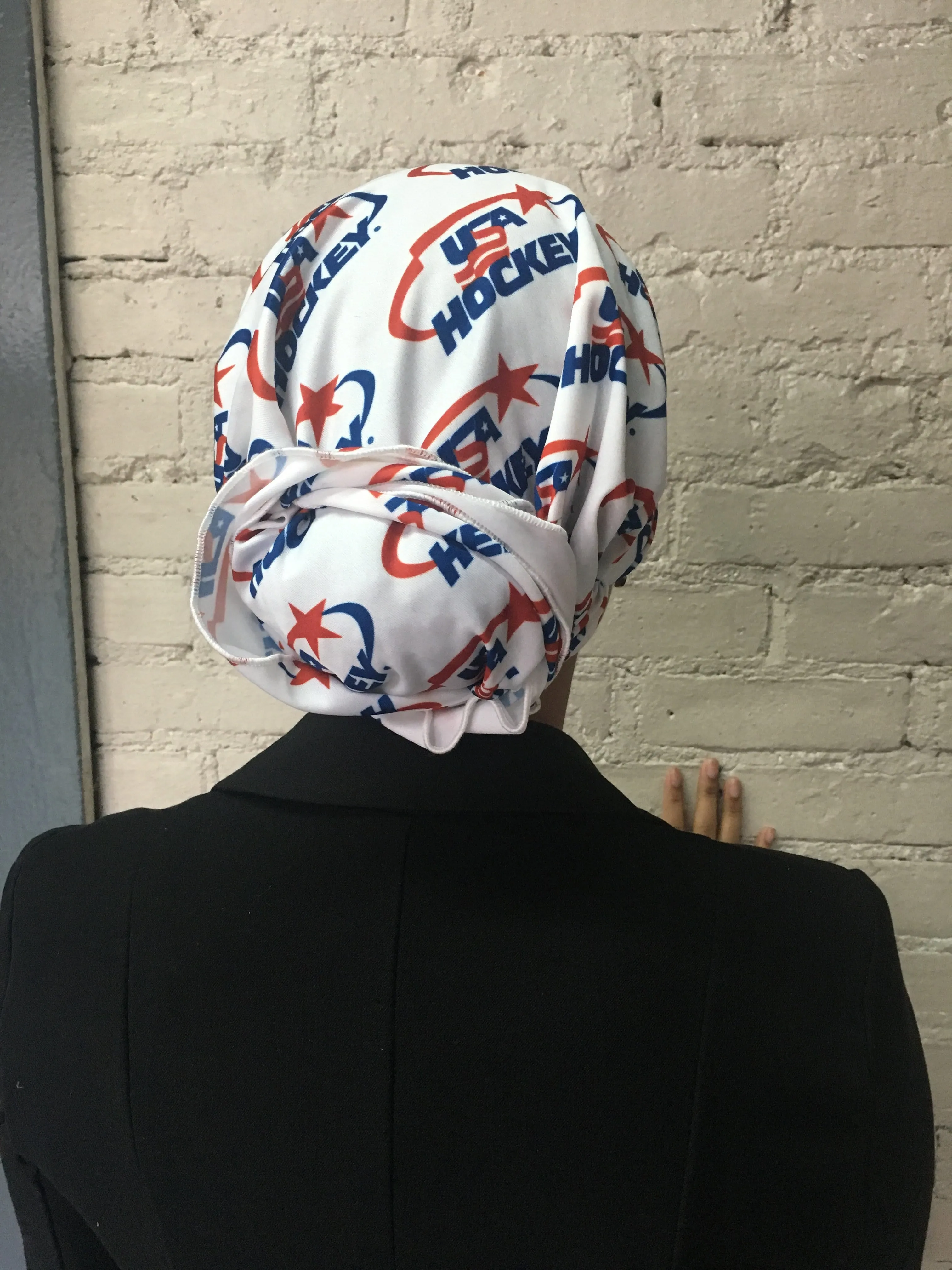 Tie Back Cap Sport Style Durag Pre Tied Headscarf Hairwrap Head Cover