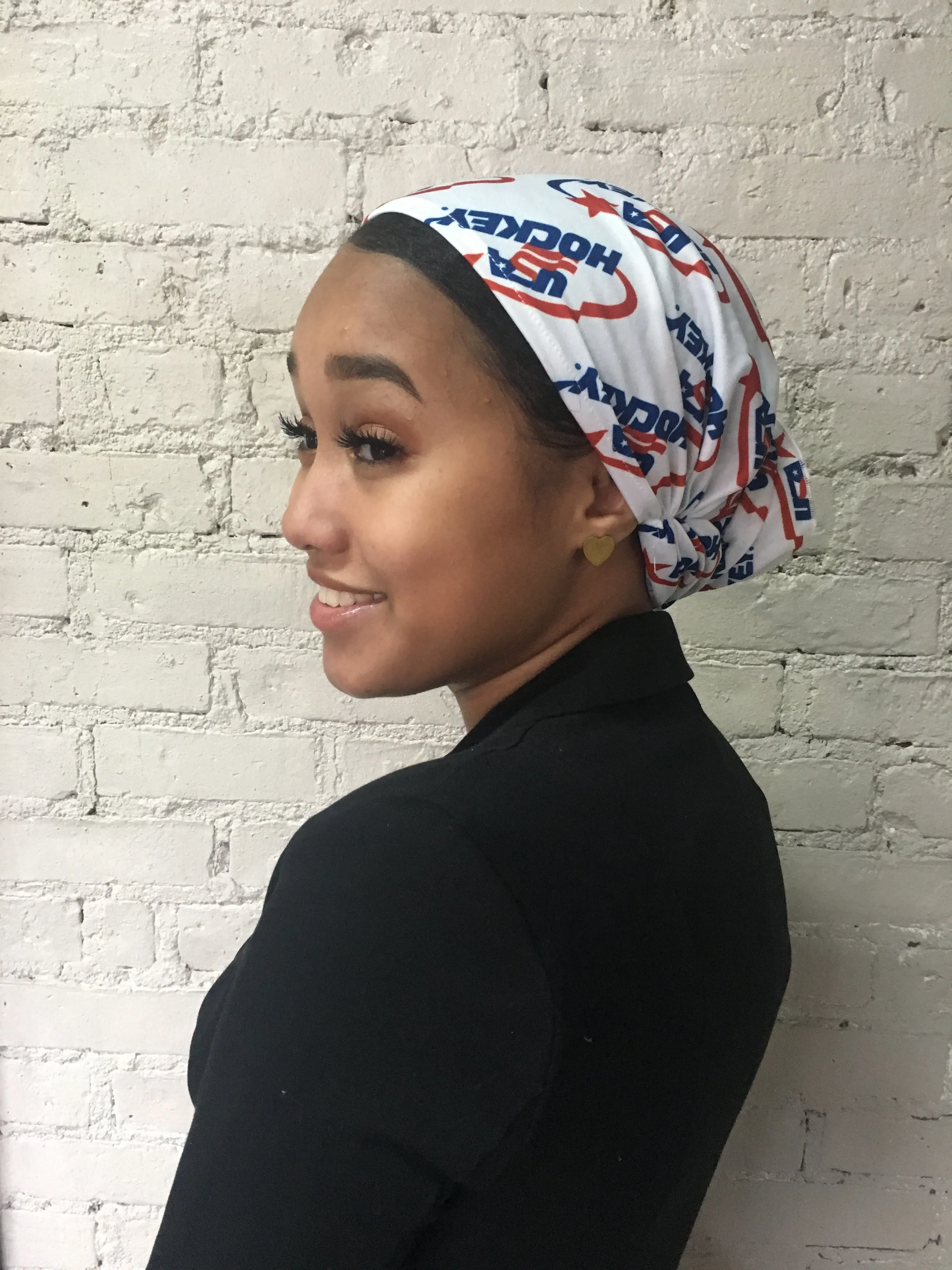 Tie Back Cap Sport Style Durag Pre Tied Headscarf Hairwrap Head Cover