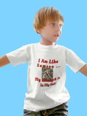 Toddler Tee - Boy with Long Hair Design