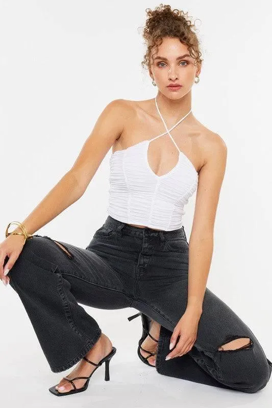 Ultra high rise 90's flare jeans