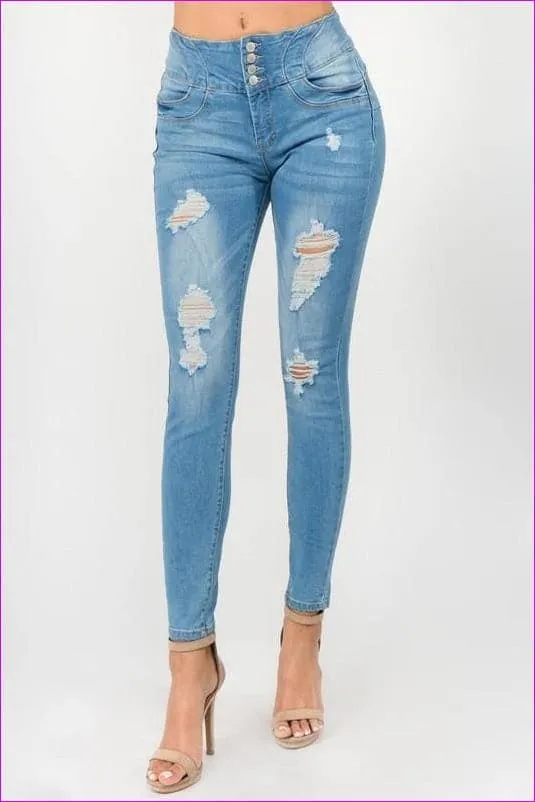 Ultra High Rise Ripped Jeans