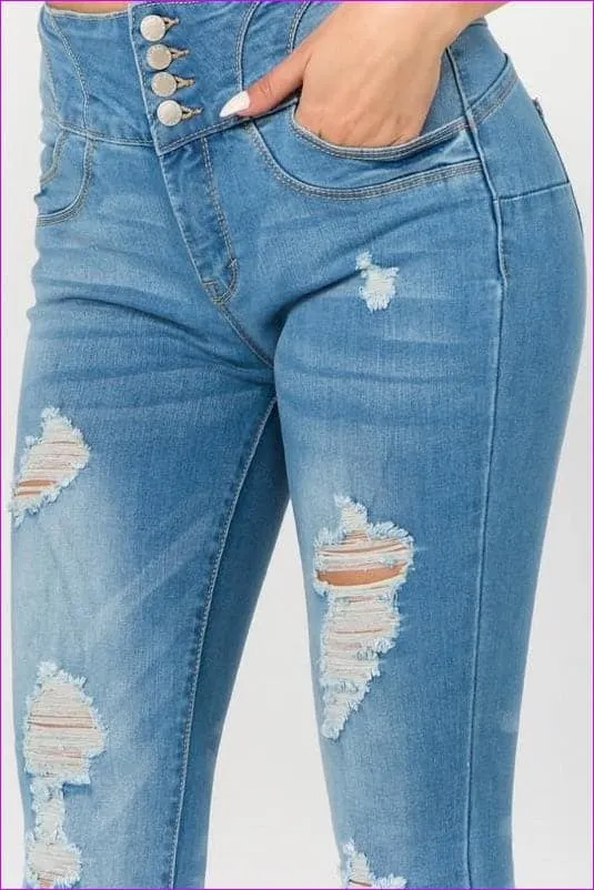 Ultra High Rise Ripped Jeans