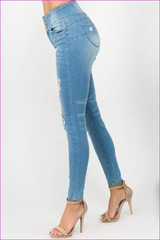 Ultra High Rise Ripped Jeans