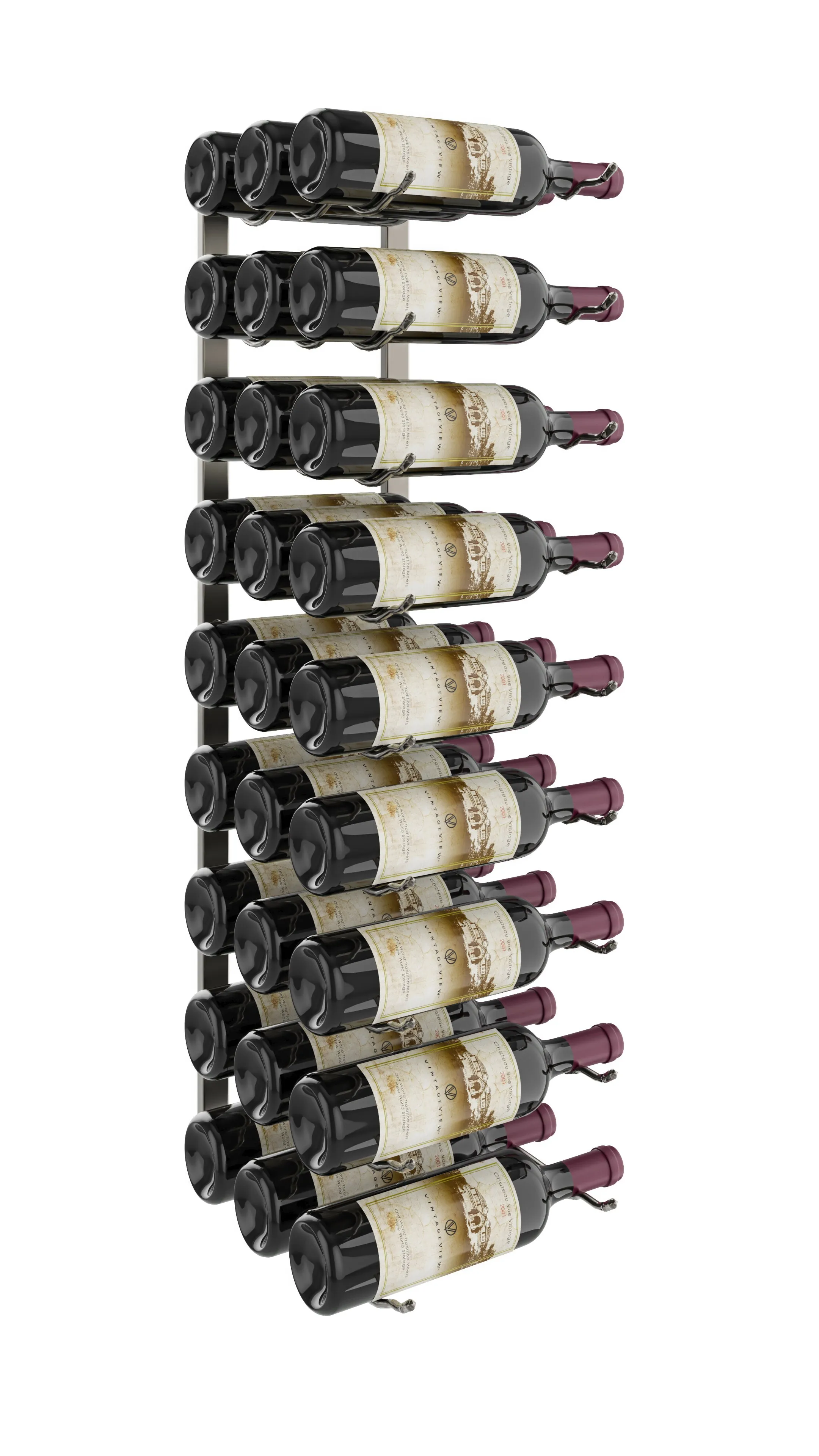 VintageView Wall Wine Racks 3' (9 to 27 bottles)