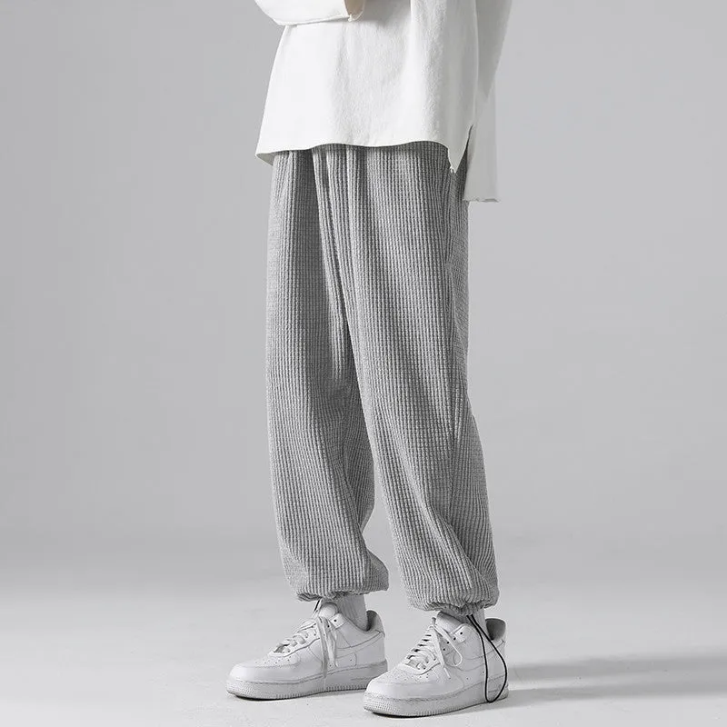 Wide-Leg Straight-Leg Sports Sweatpants