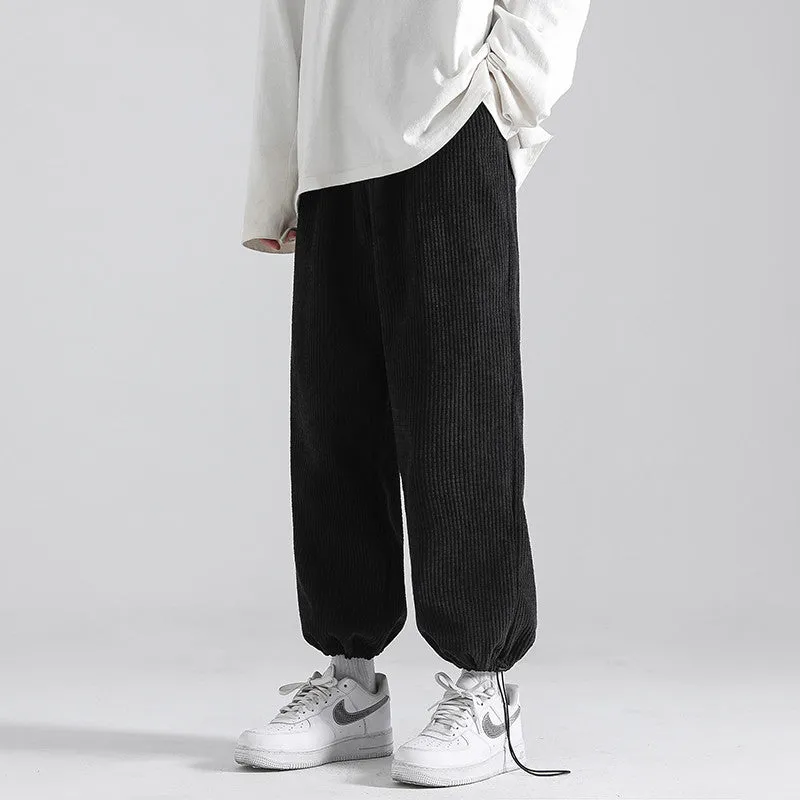 Wide-Leg Straight-Leg Sports Sweatpants