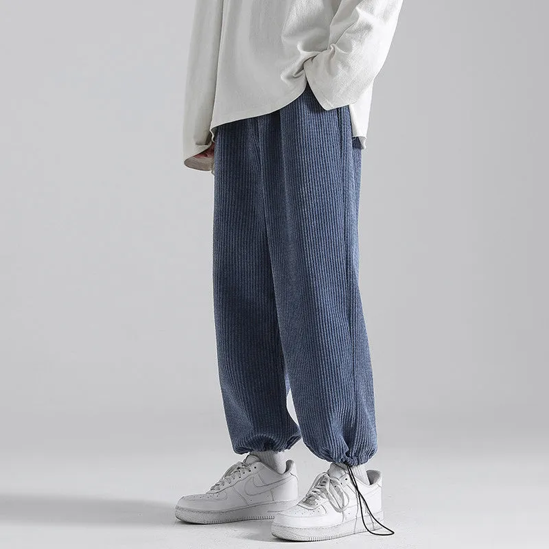 Wide-Leg Straight-Leg Sports Sweatpants