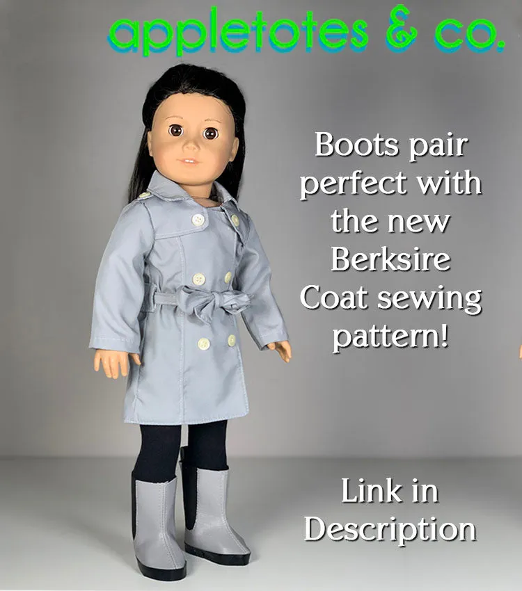 Windsor Boots 18 Inch Doll Sewing Pattern - SVG Files Included