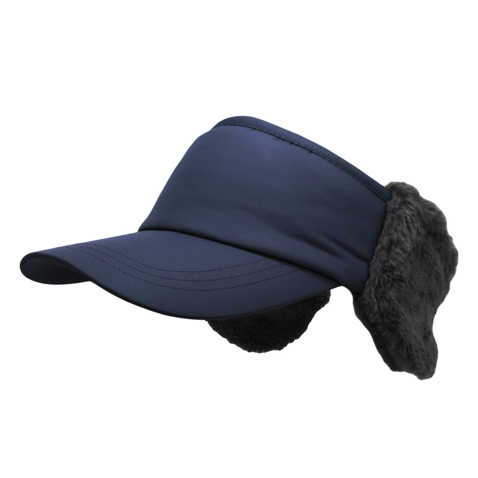 Winter Polyester Visor Warm Earflap Hat Outdoor Cap SLV1301