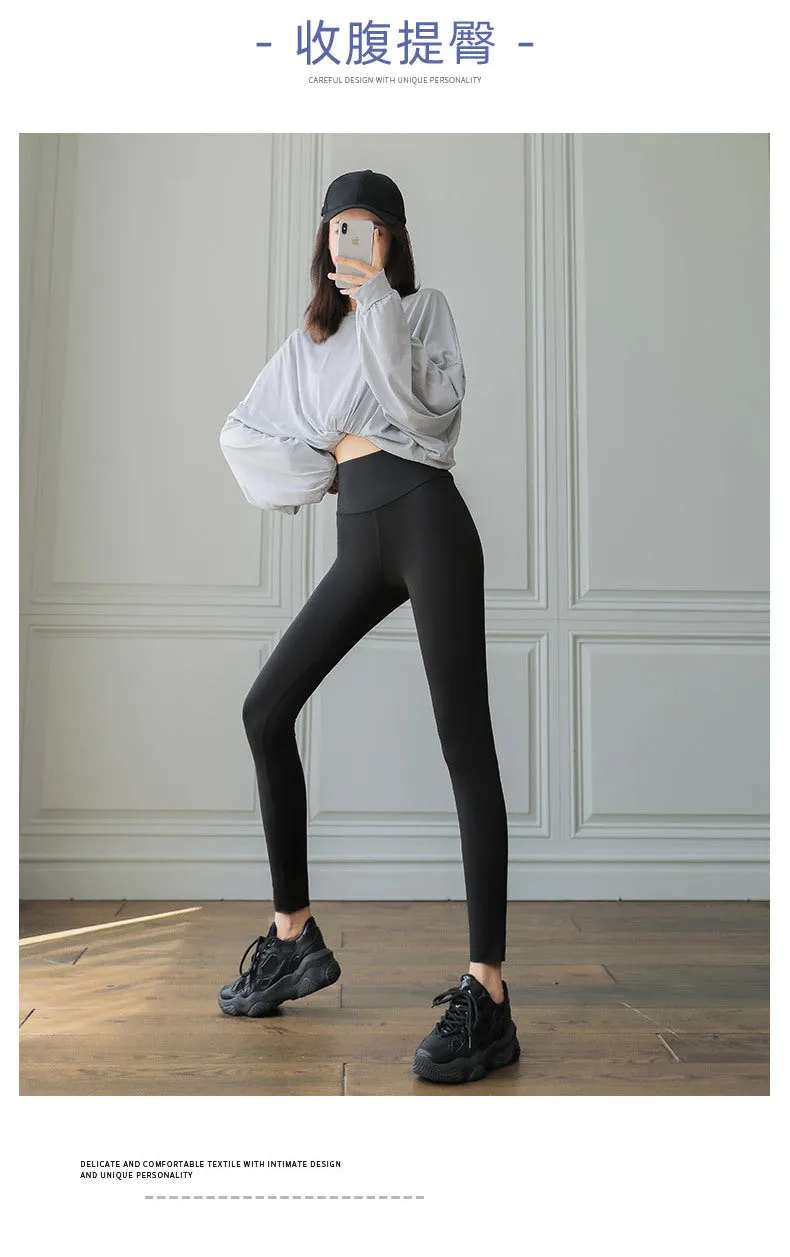 Wjczt 2022 Fleece Leggings High Waist  Push Up Women Sexy Sport Seamless Fitness Thermal Leggings Pants Warm Tights For Winter