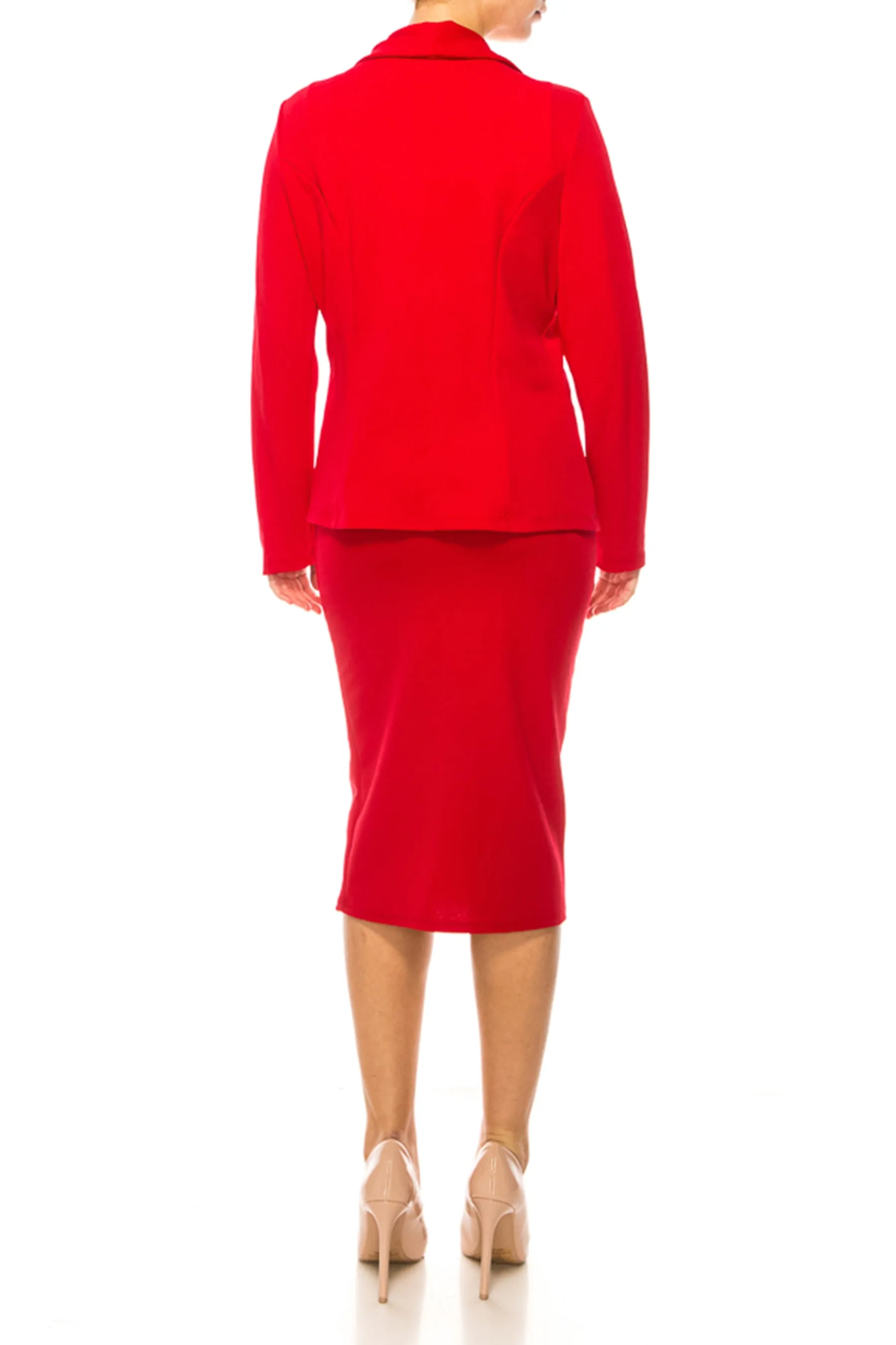 Women's Elegant 2-Piece Suit – Blazer and Pencil Skirt, Professional Workwear