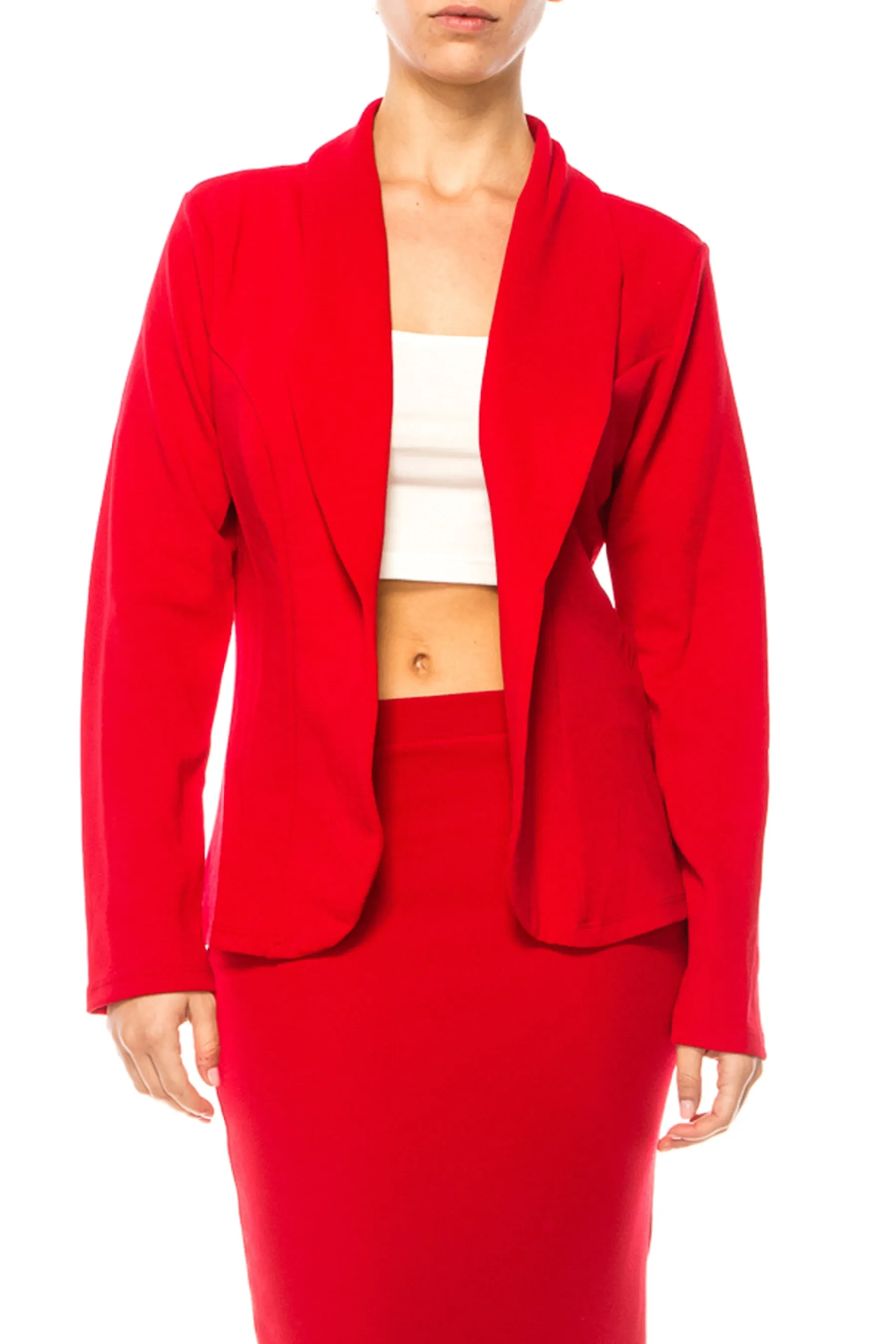 Women's Elegant 2-Piece Suit – Blazer and Pencil Skirt, Professional Workwear