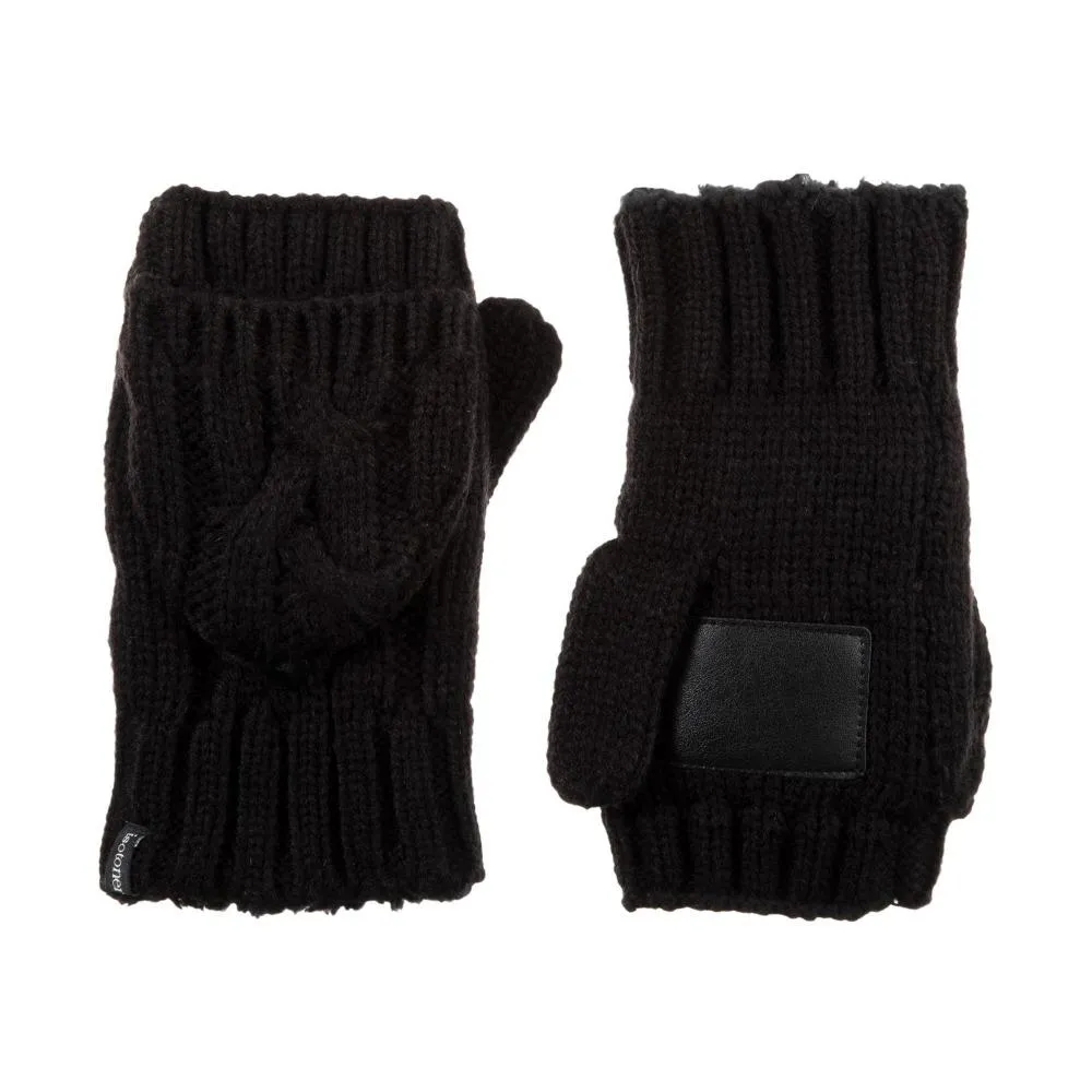 Women’s Isotoner Chunky Cable Knit Flip-Top Mittens